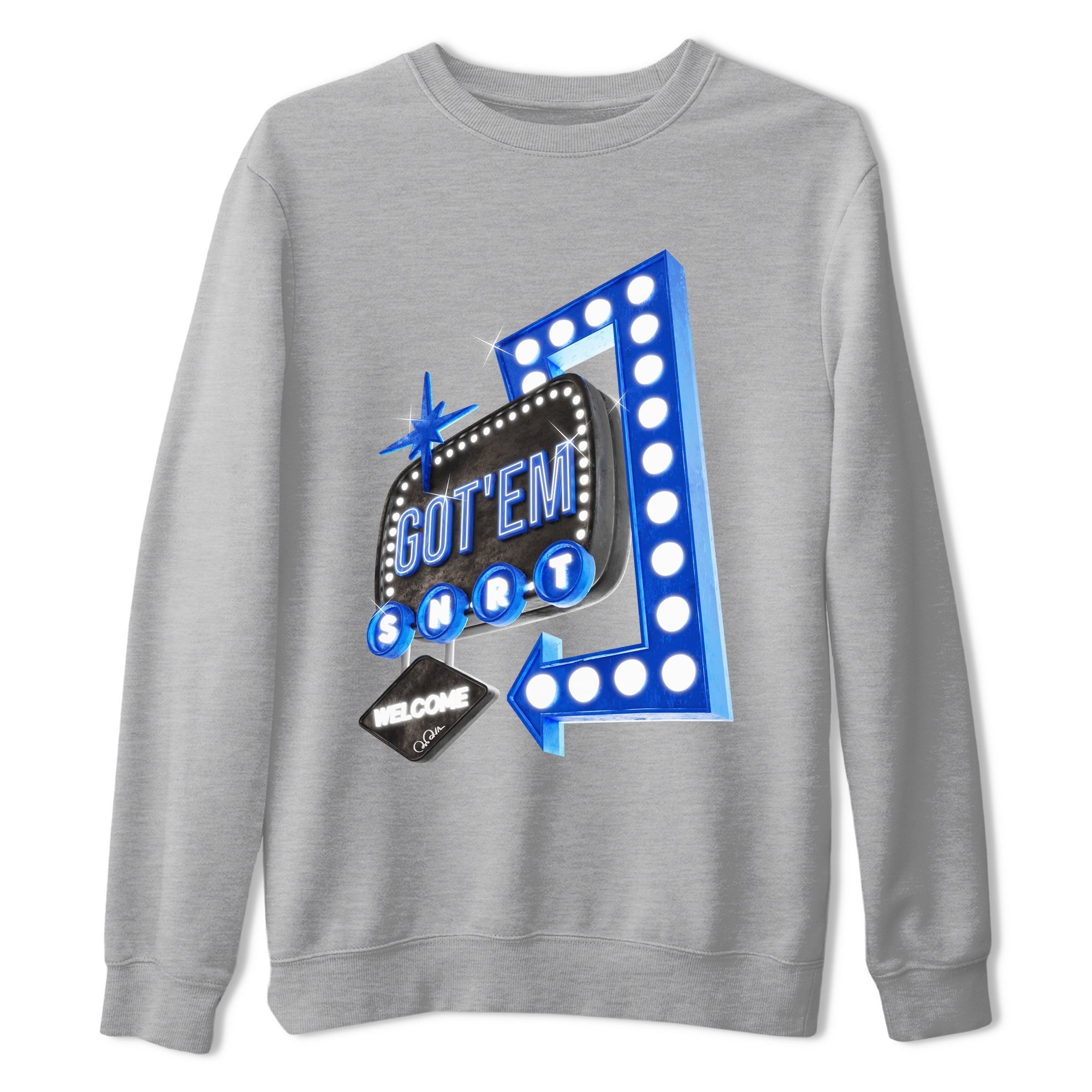 Retro Neon Sign snkmatch Tee - Air Jordan 1 Royal Reimagined