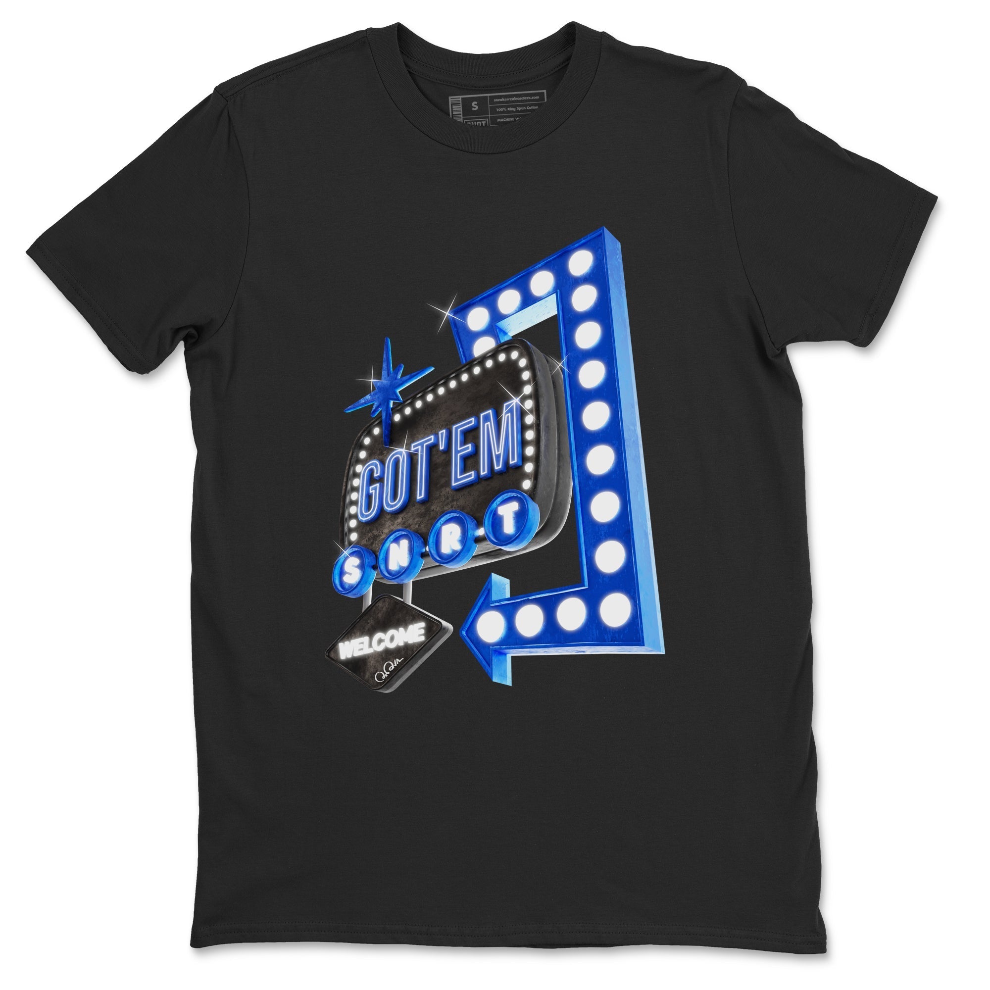 Retro Neon Sign snkmatch Tee - Air Jordan 1 Royal Reimagined