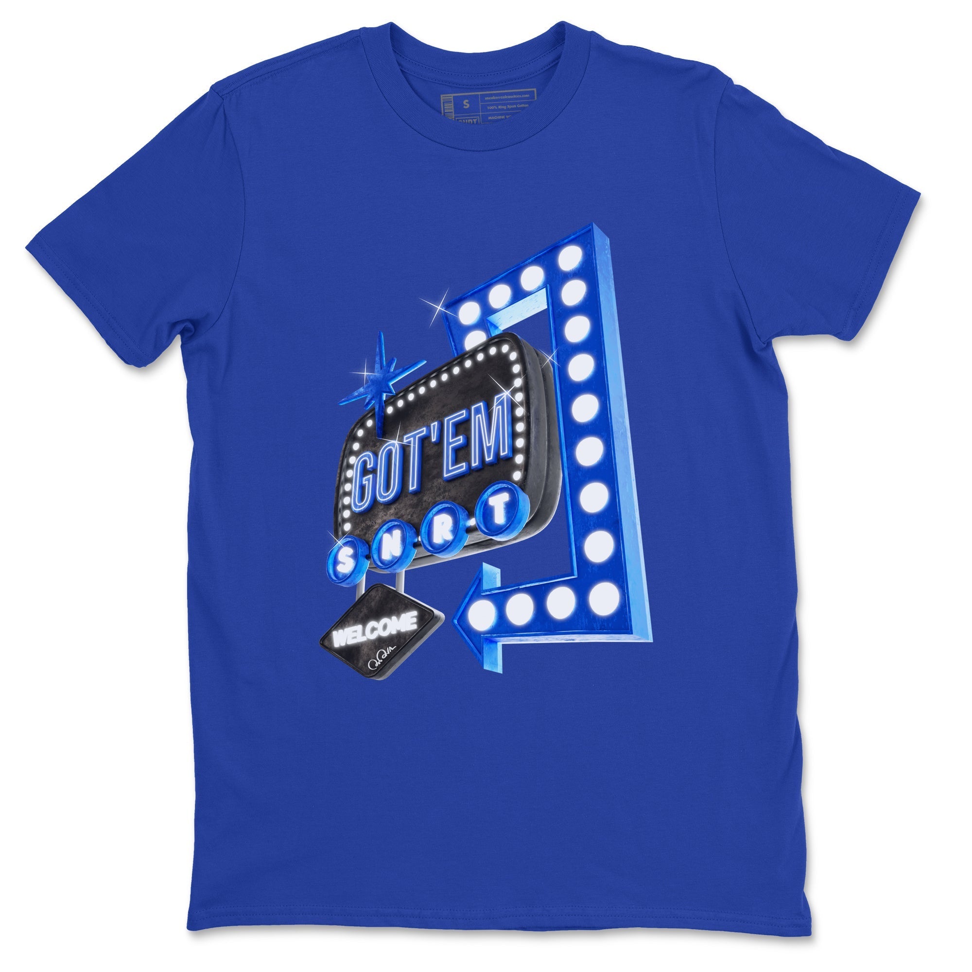 Retro Neon Sign snkmatch Tee - Air Jordan 1 Royal Reimagined