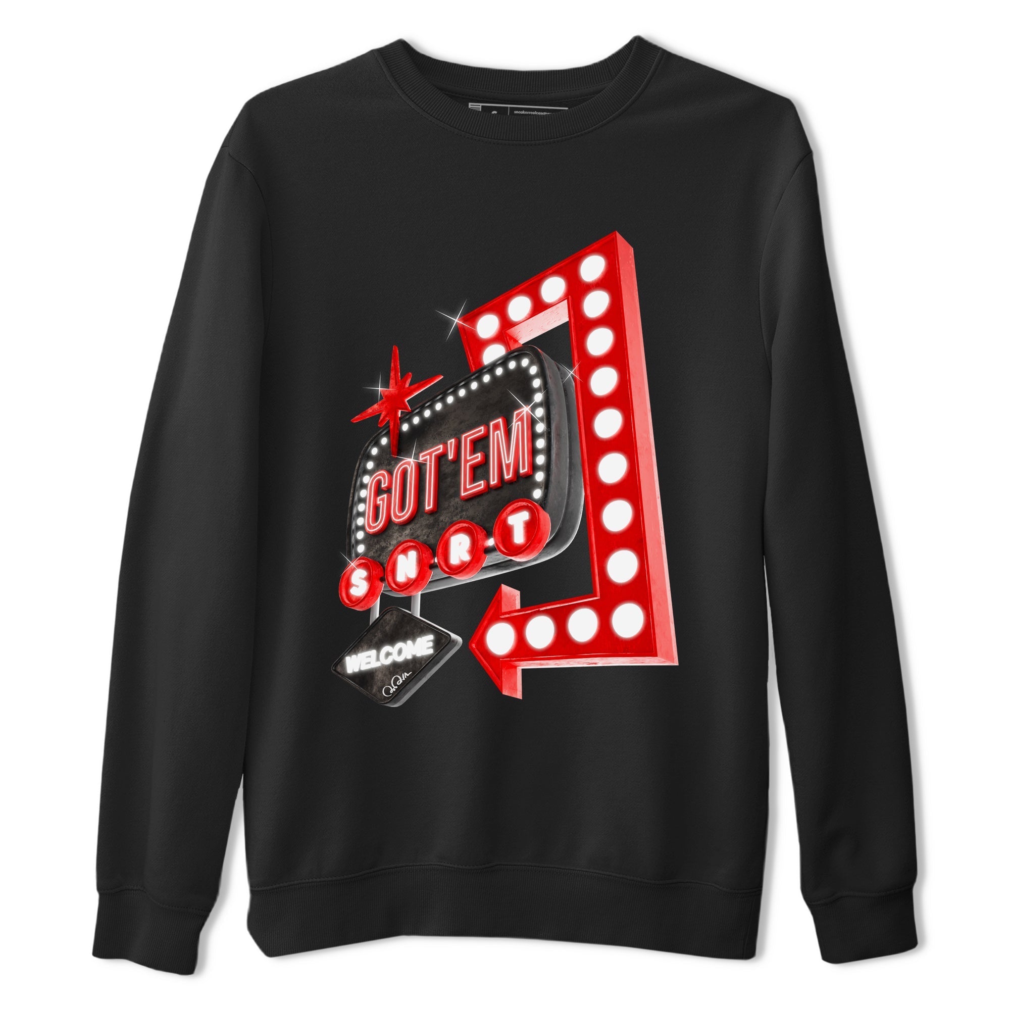 Retro Neon Sign snkmatch Tee - Air Jordan 1 Satin Bred