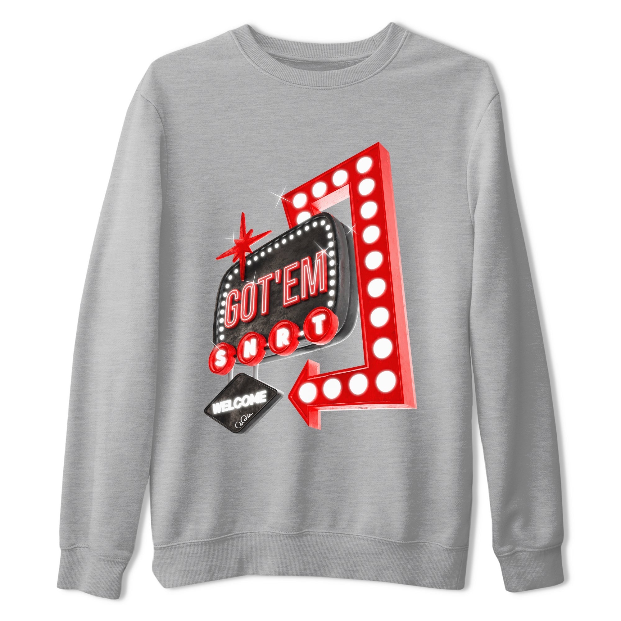 Retro Neon Sign snkmatch Tee - Air Jordan 1 Satin Bred