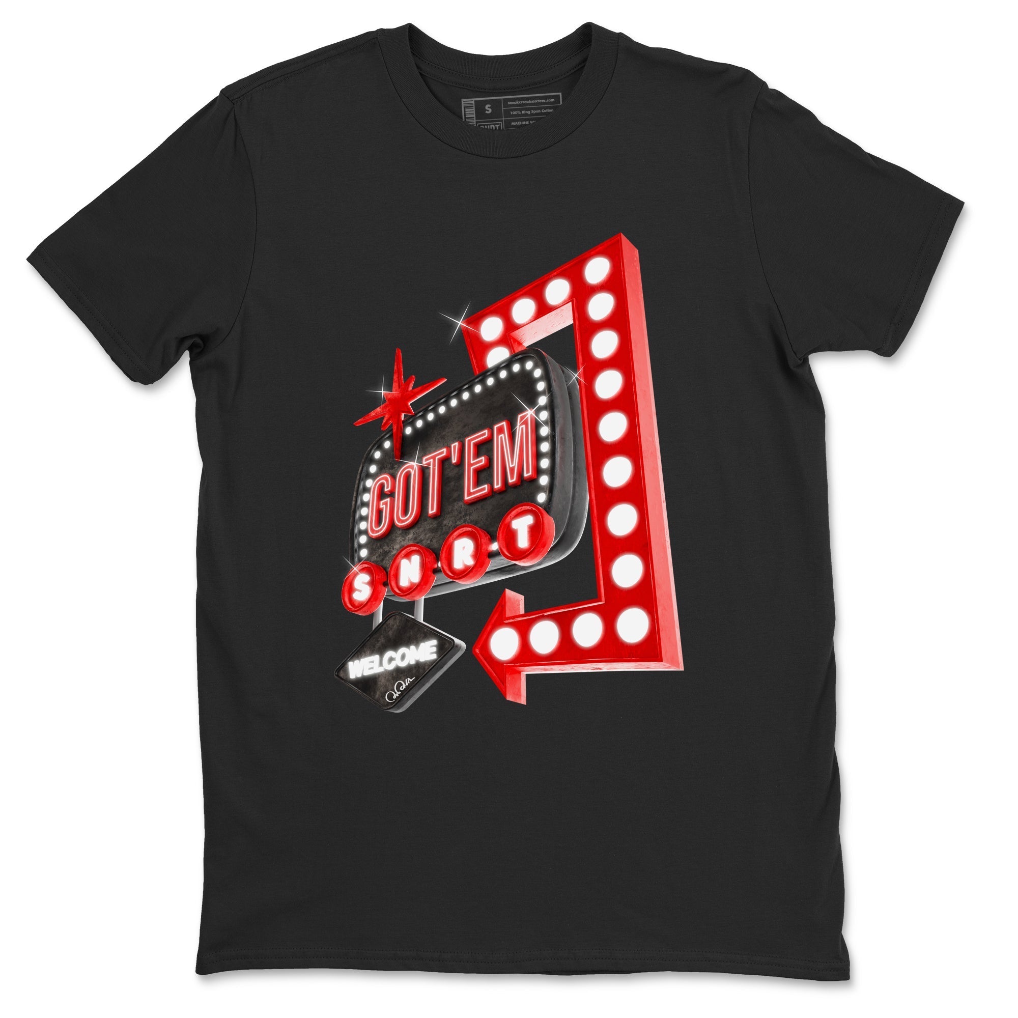 Retro Neon Sign snkmatch Tee - Air Jordan 1 Satin Bred