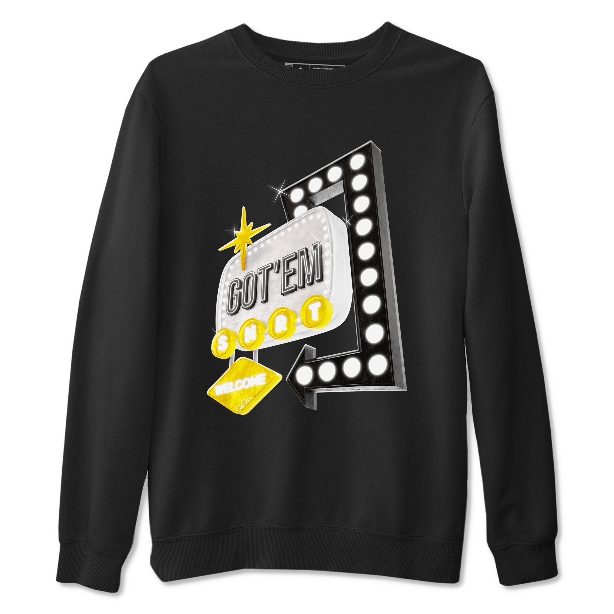 Retro Neon Sign snkmatch Tees - Air Jordan 1 Yellow Ochre