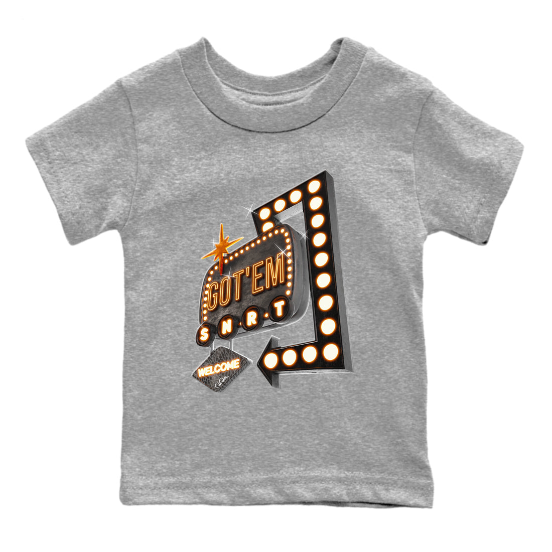 Retro Neon Sign snkmatch Tee Kids - Air Jordan 3 Fear