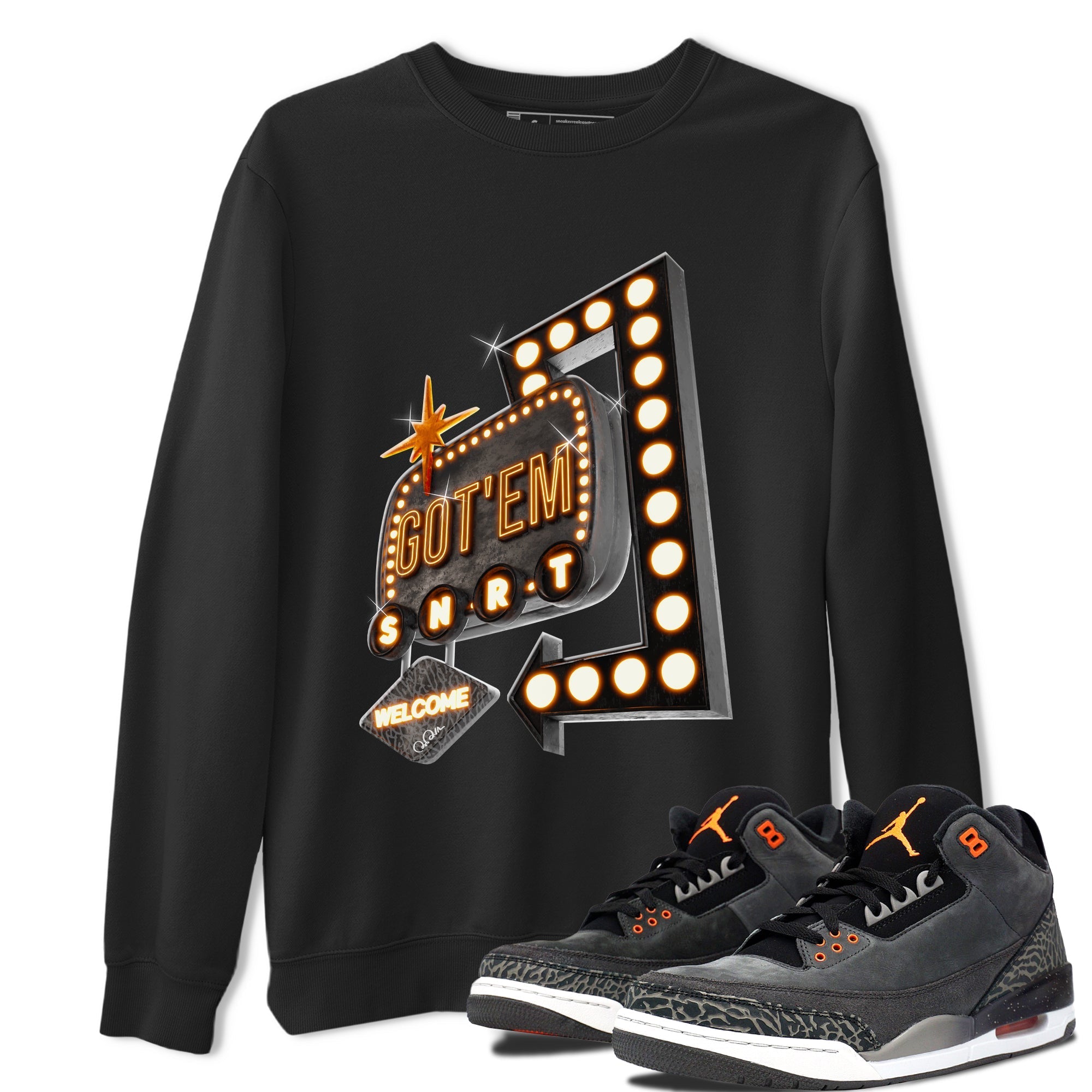 Retro Neon Sign snkmatch Tee - Air Jordan 3 Fear