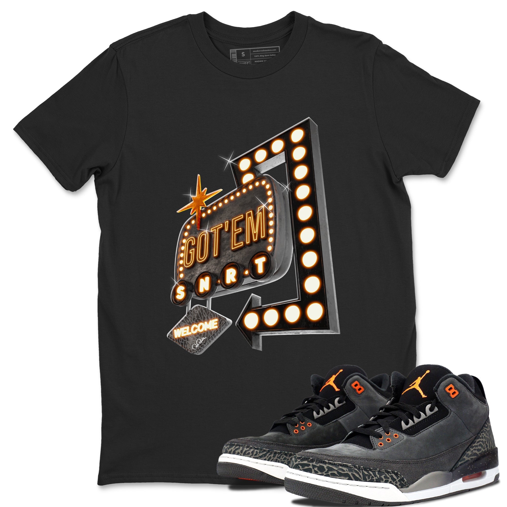 Retro Neon Sign snkmatch Tee - Air Jordan 3 Fear