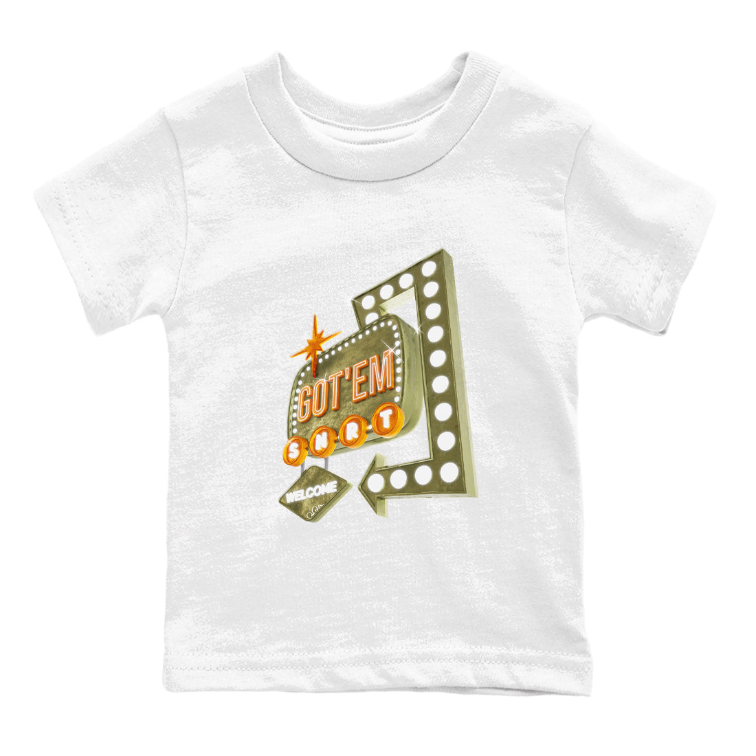 Retro Neon Sign snkmatch Tees Kids - Air Jordan 5 Olive