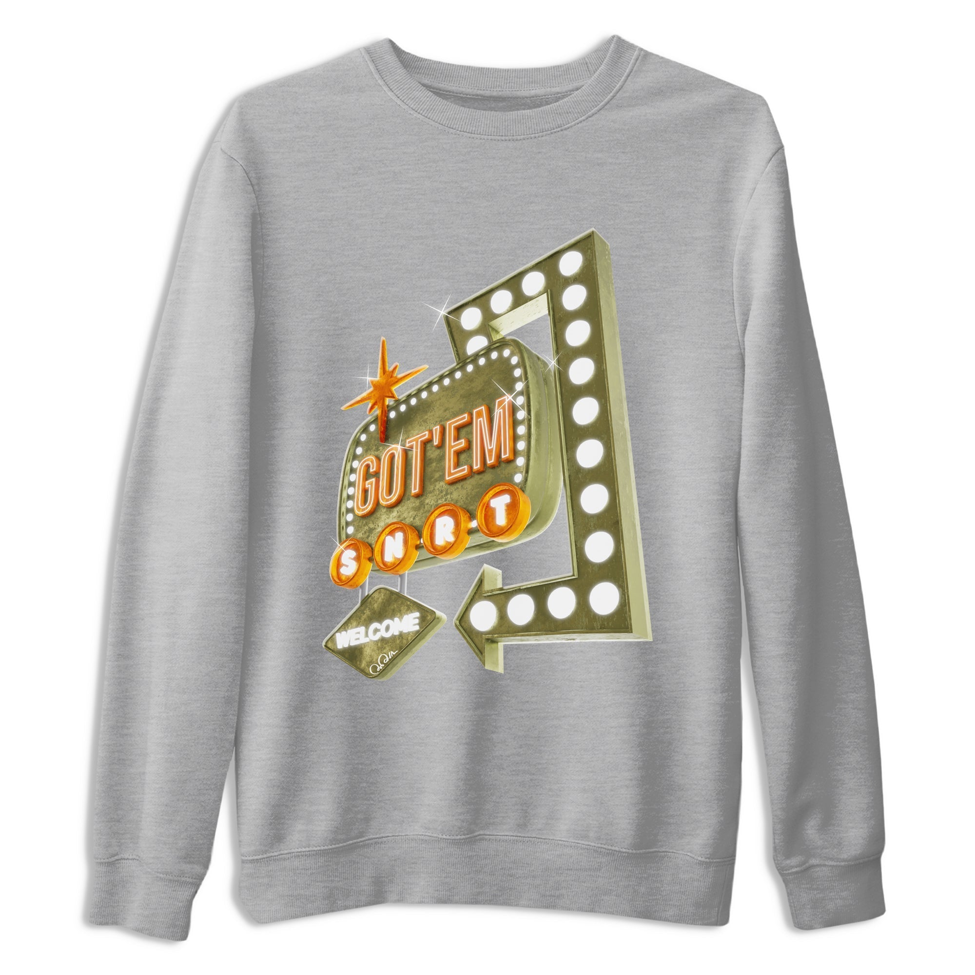 Retro Neon Sign snkmatch Tees - Air Jordan 5 Olive