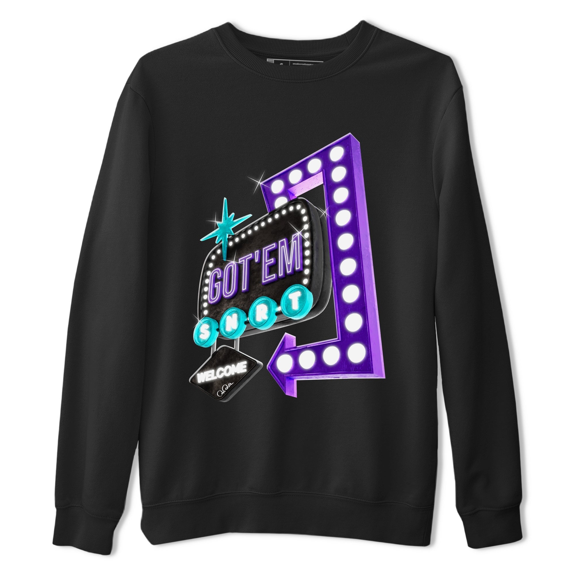 Retro Neon Sign snkmatch Tee - Air Jordan 6 Aqua