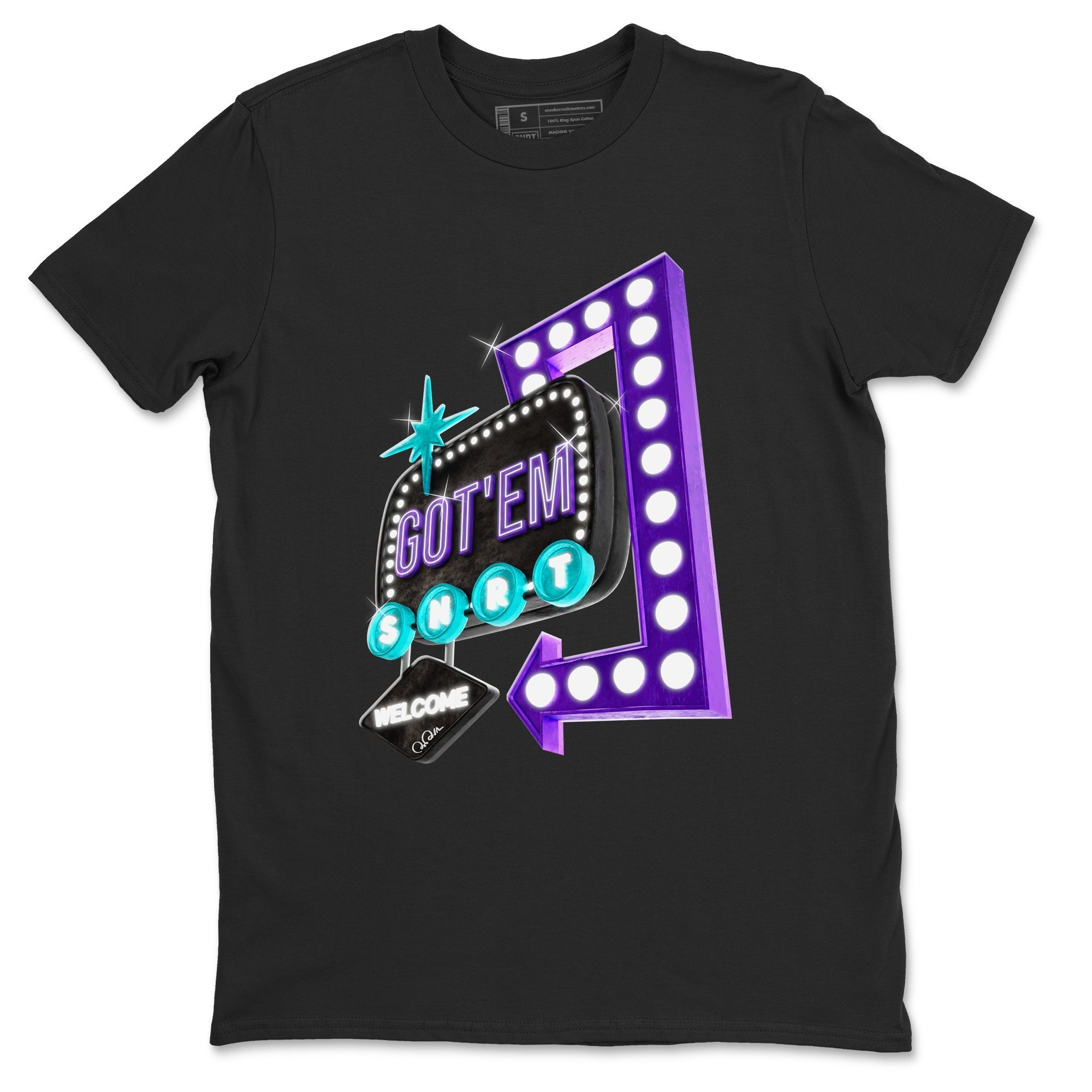 Retro Neon Sign snkmatch Tee - Air Jordan 6 Aqua