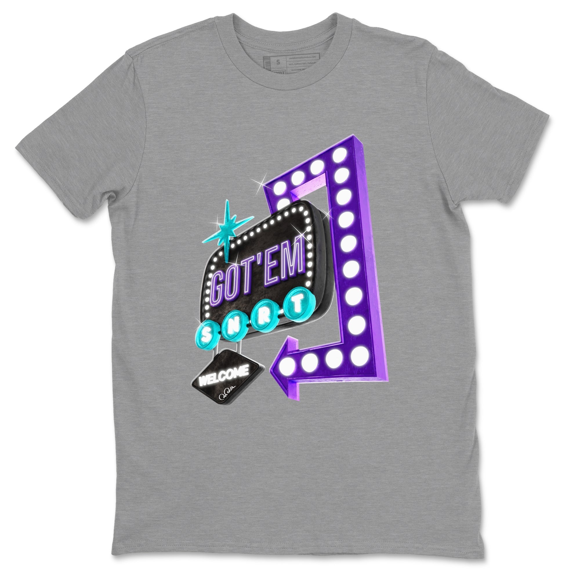 Retro Neon Sign snkmatch Tee - Air Jordan 6 Aqua
