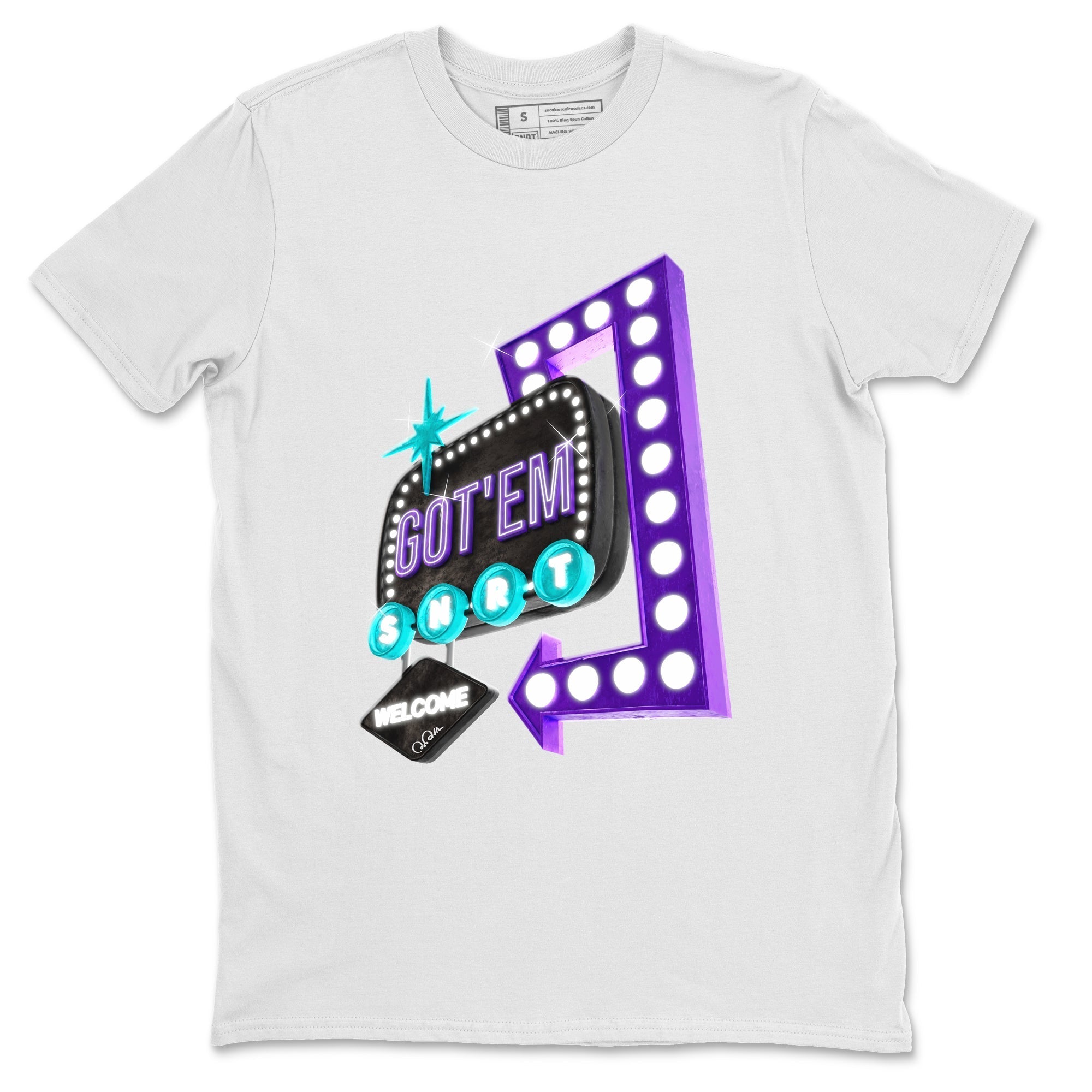 Retro Neon Sign snkmatch Tee - Air Jordan 6 Aqua