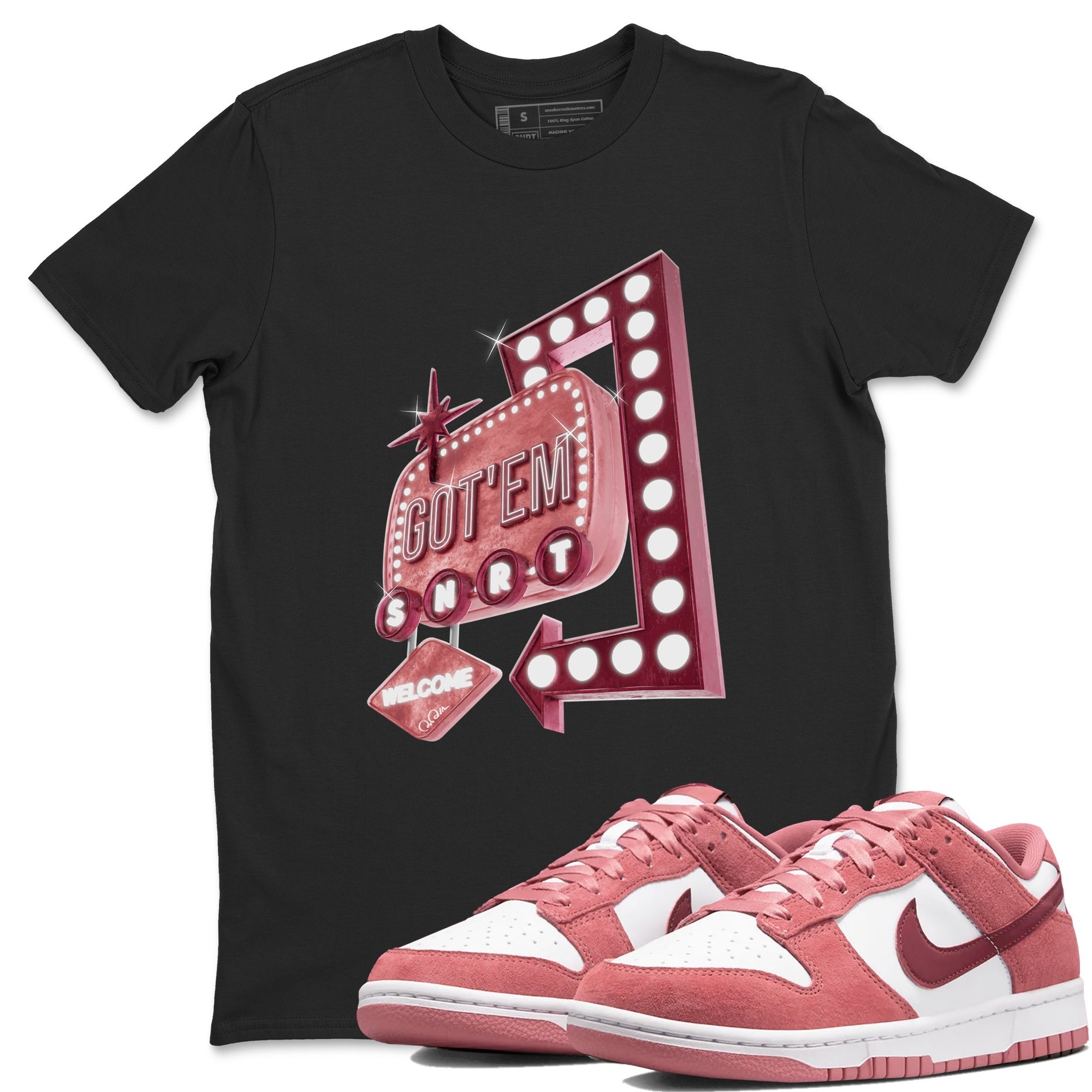 Retro Neon Sign snkmatch Tee - Dunk Valentines Day 2024