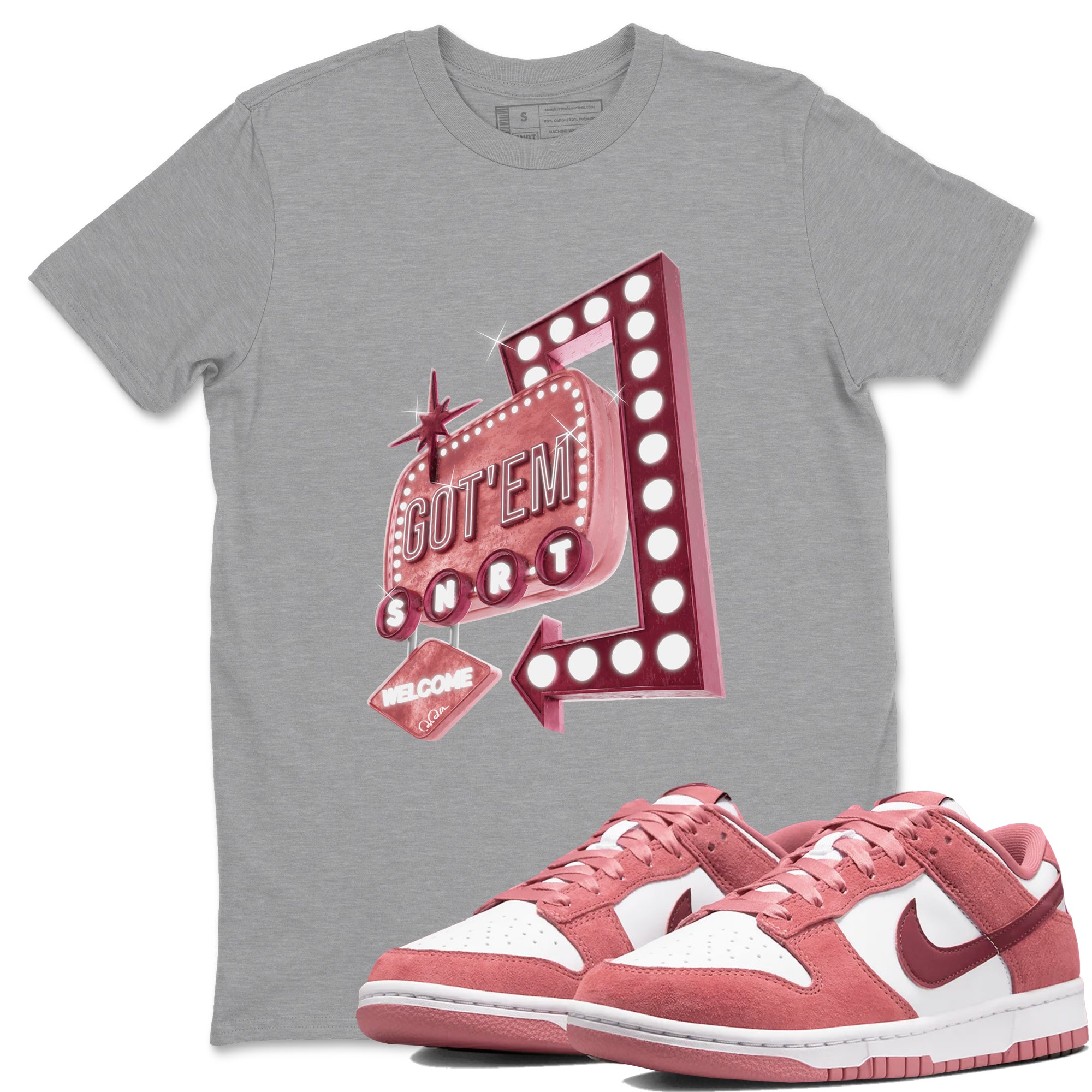 Retro Neon Sign snkmatch Tee - Dunk Valentines Day 2024