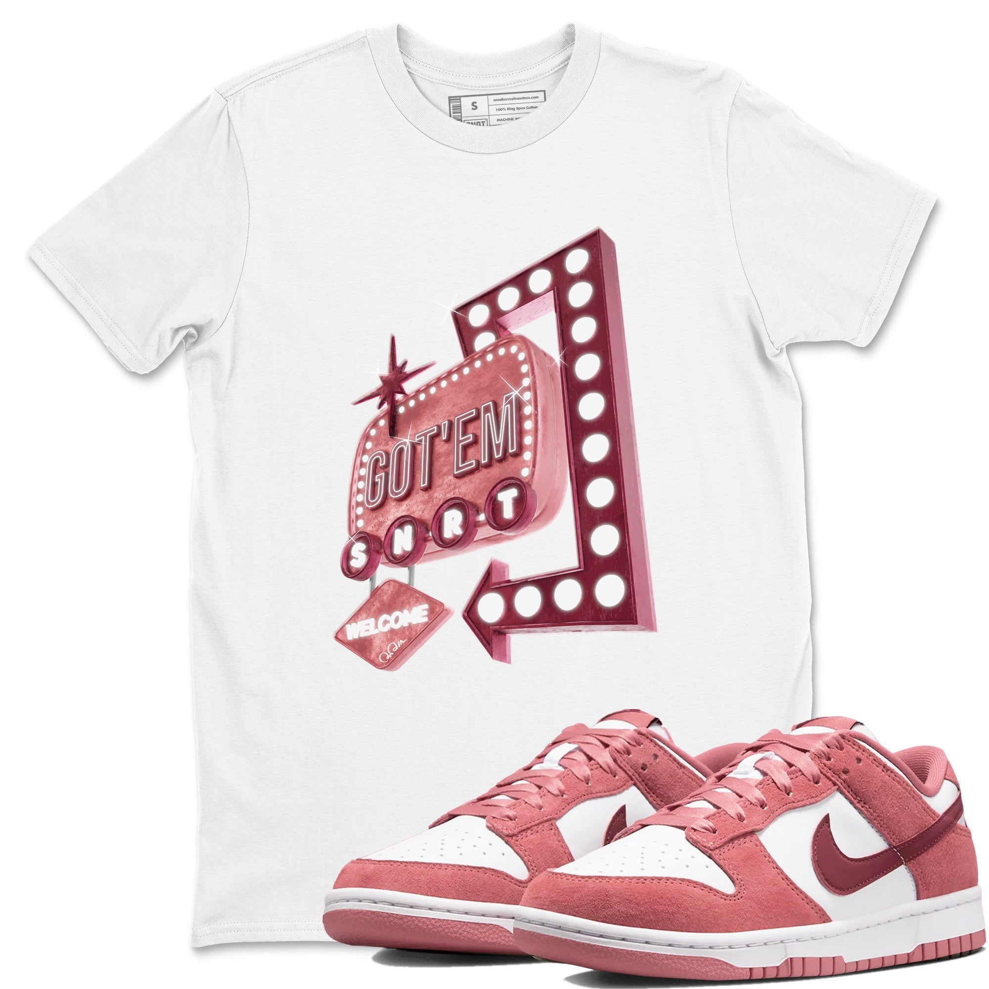 Retro Neon Sign snkmatch Tee - Dunk Valentines Day 2024