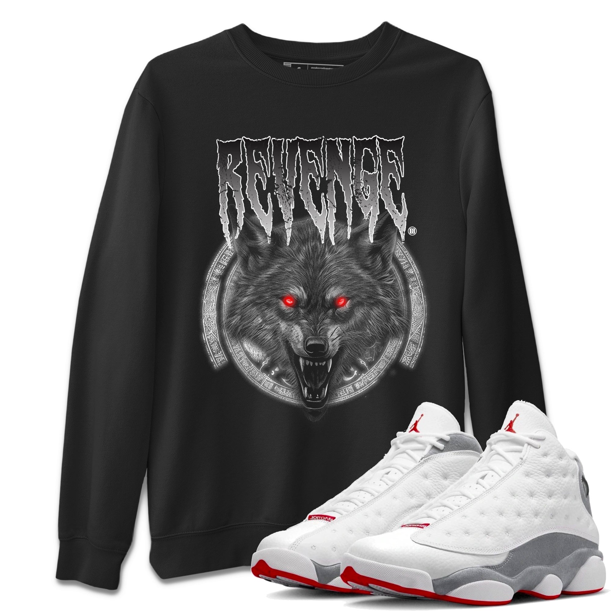 Revenge Wolf Unisex Tops - Air Jordan 13 Wolf Grey