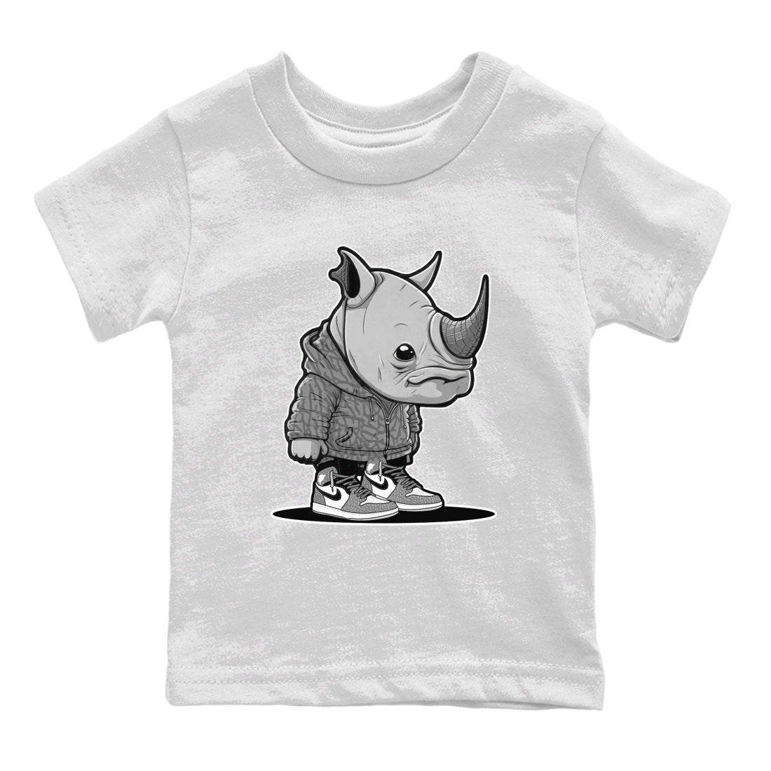 Rhino Boy Kids Tops - Air Jordan 1 White Cement