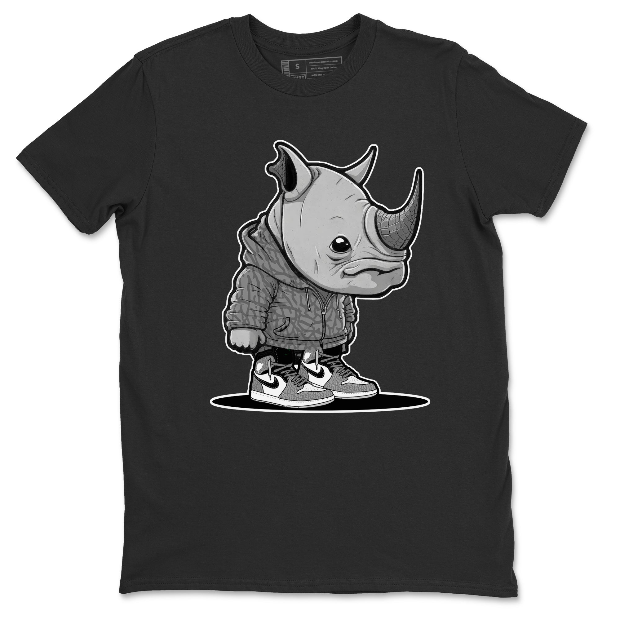 Rhino Boy Unisex Tops - Air Jordan 1 White Cement