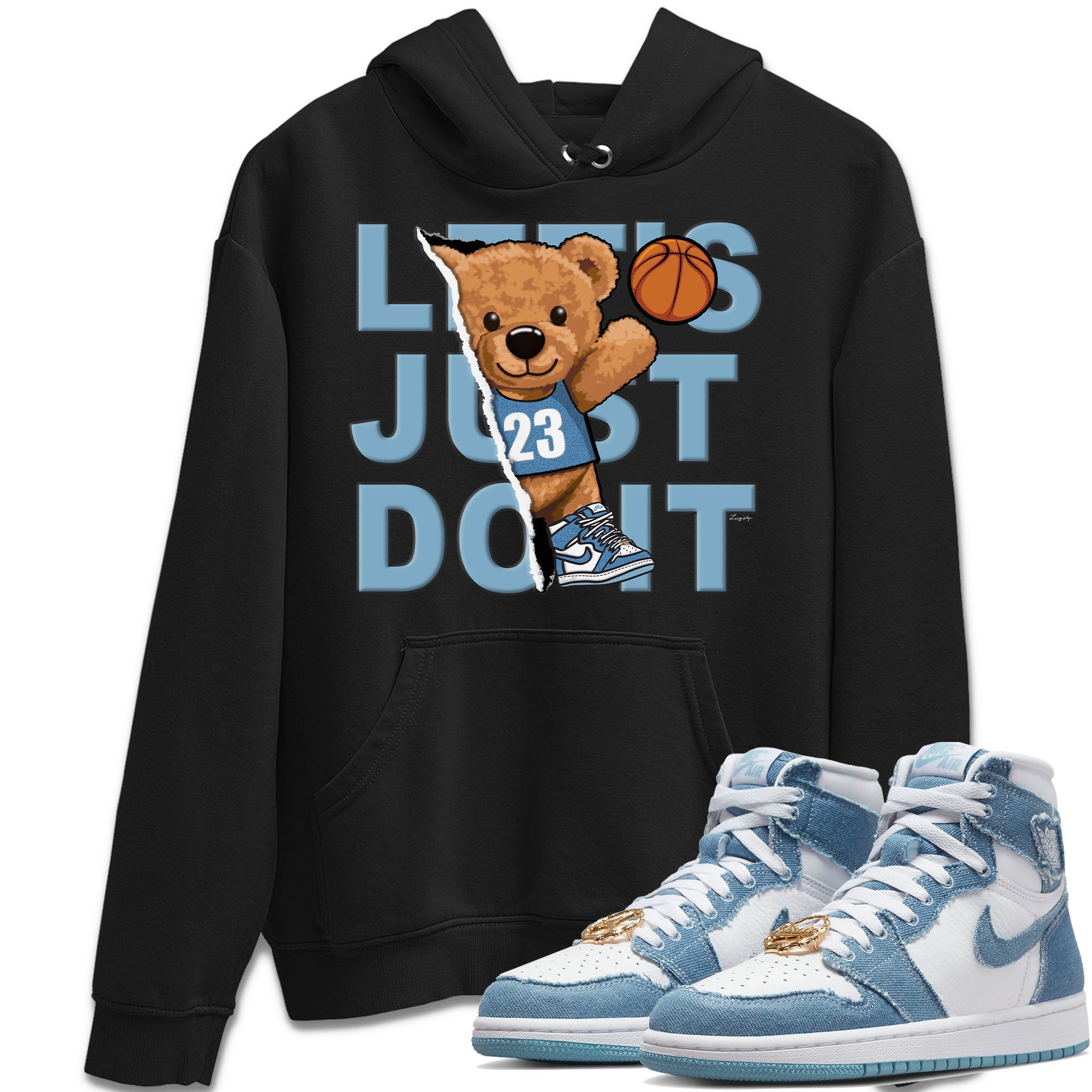 Rib Out Bear Unisex Tops - Air Jordan 1 Denim