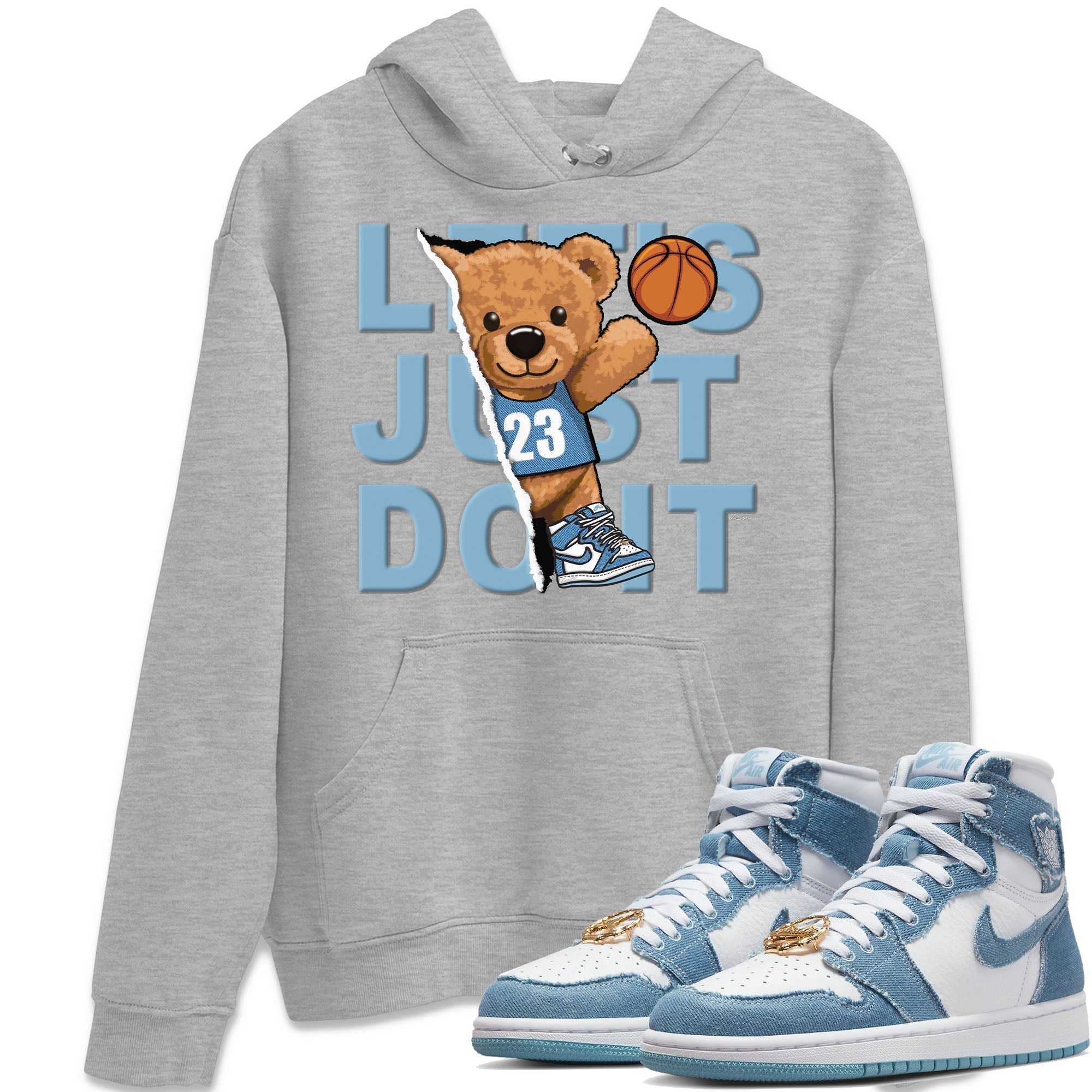 Rib Out Bear Unisex Tops - Air Jordan 1 Denim