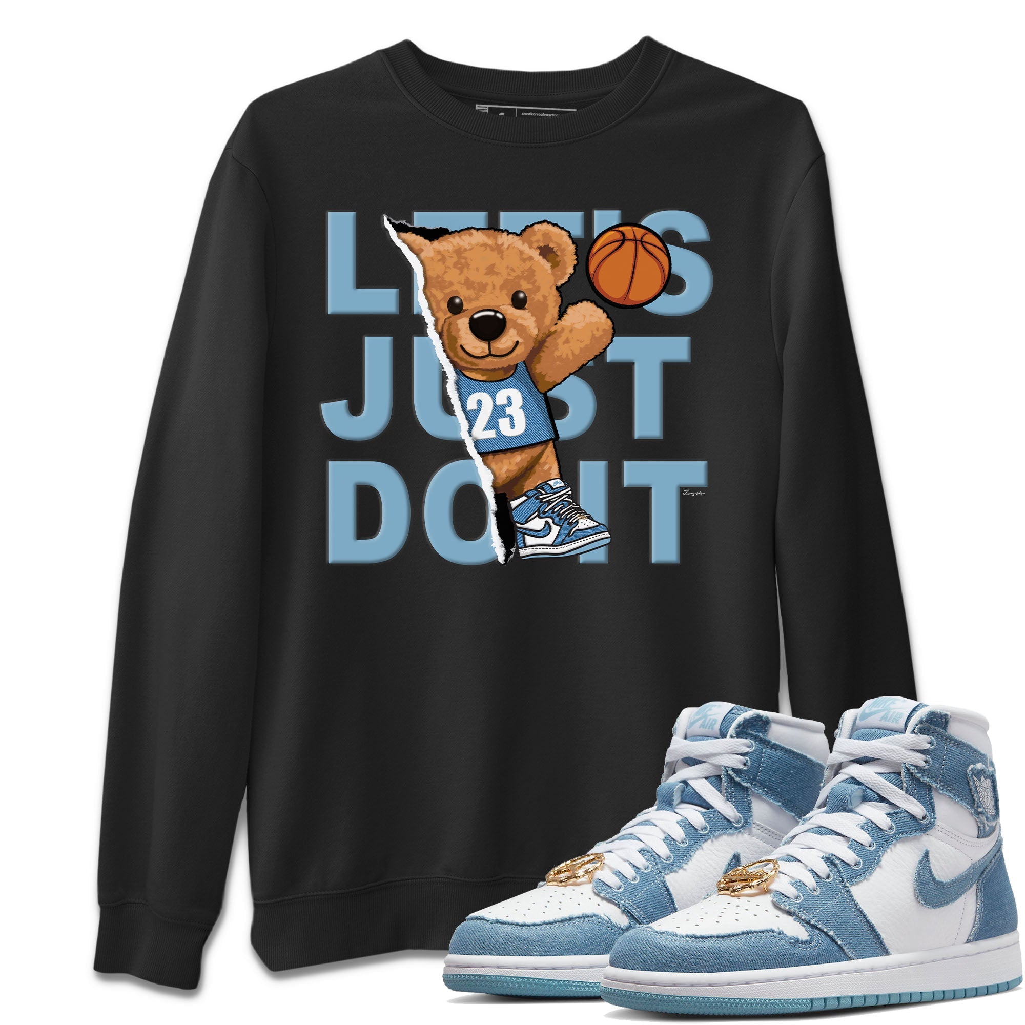 Rib Out Bear Unisex Tops - Air Jordan 1 Denim