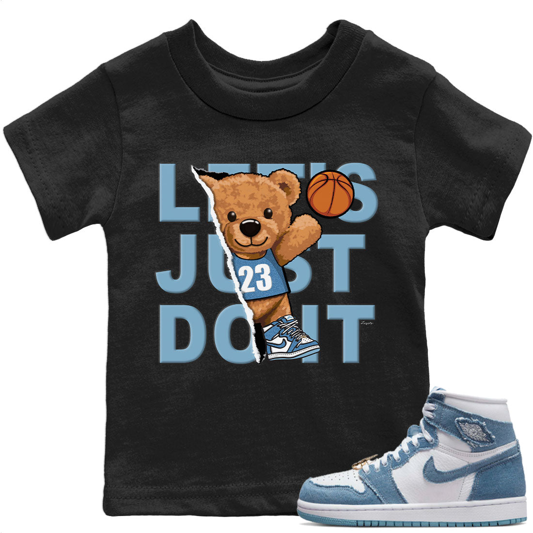 Rib Out Bear Kids Tops - Air Jordan 1 Denim