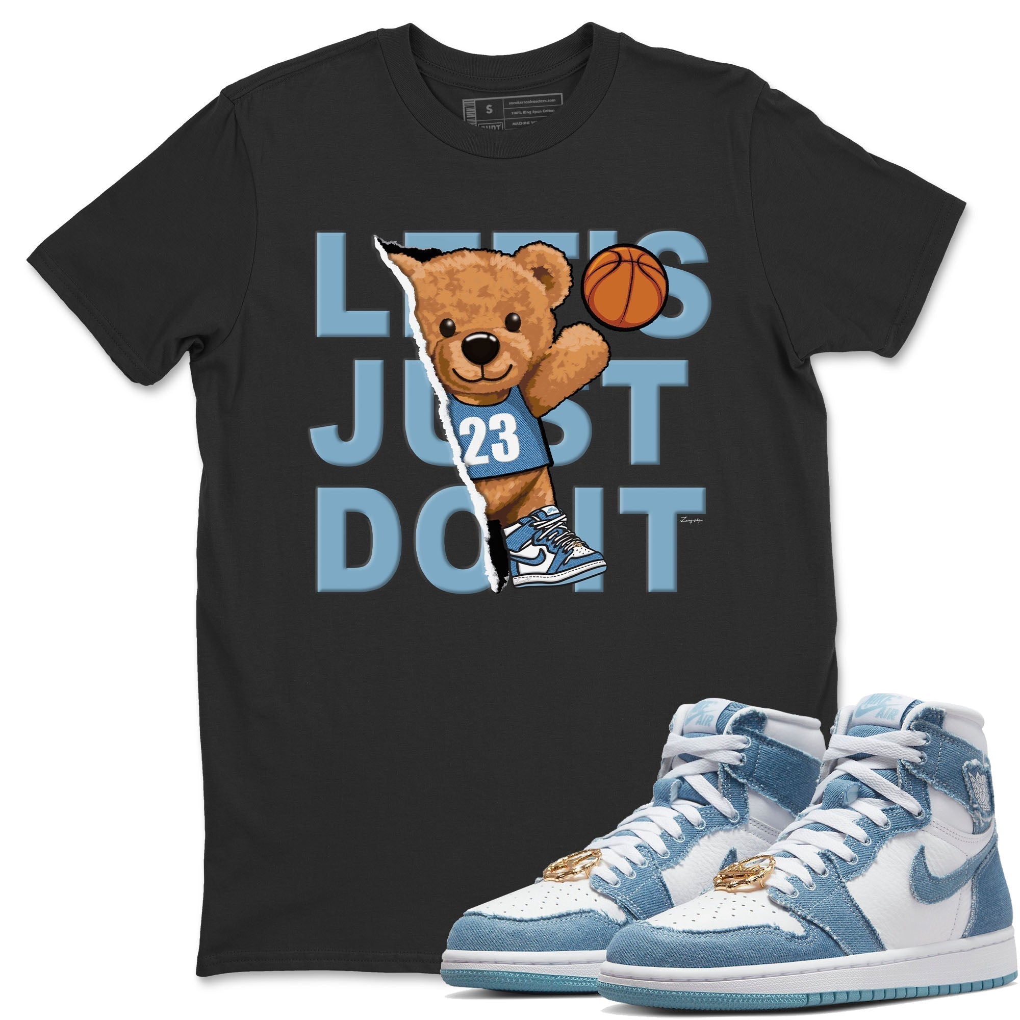 Rib Out Bear Unisex Tops - Air Jordan 1 Denim