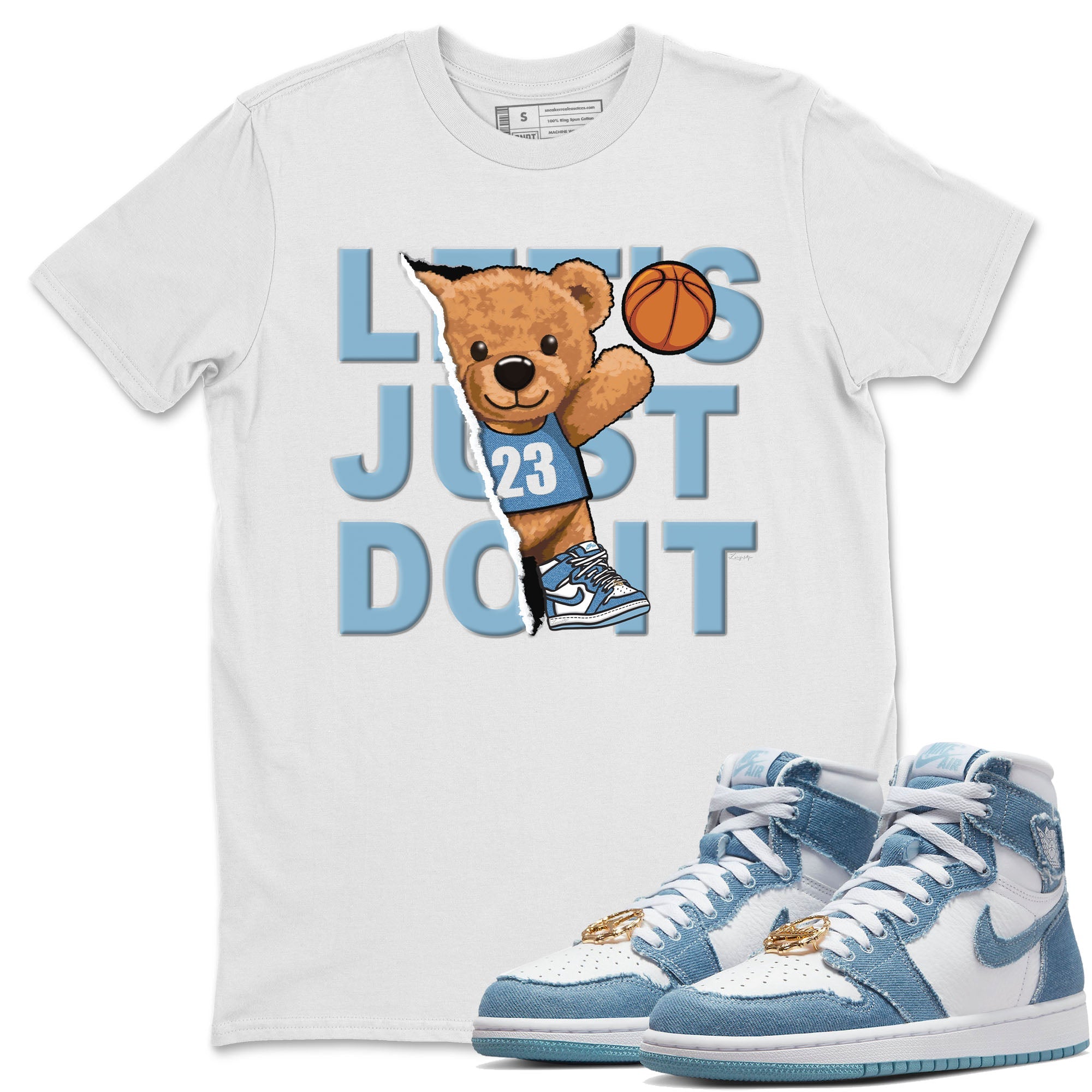 Rib Out Bear Unisex Tops - Air Jordan 1 Denim