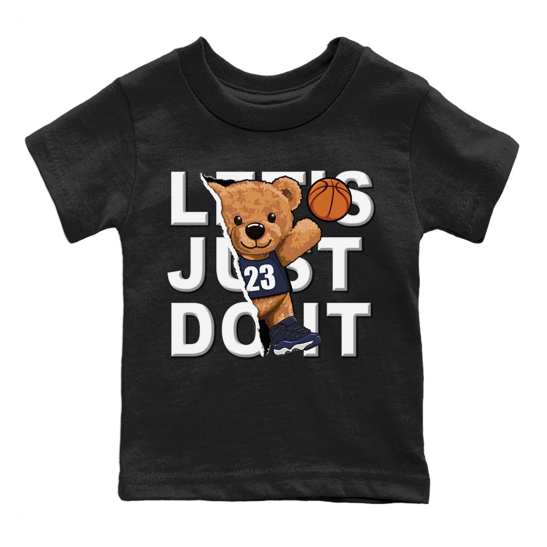 Rib Out Bear Kids Tops - Air Jordan 11 Midnight Navy
