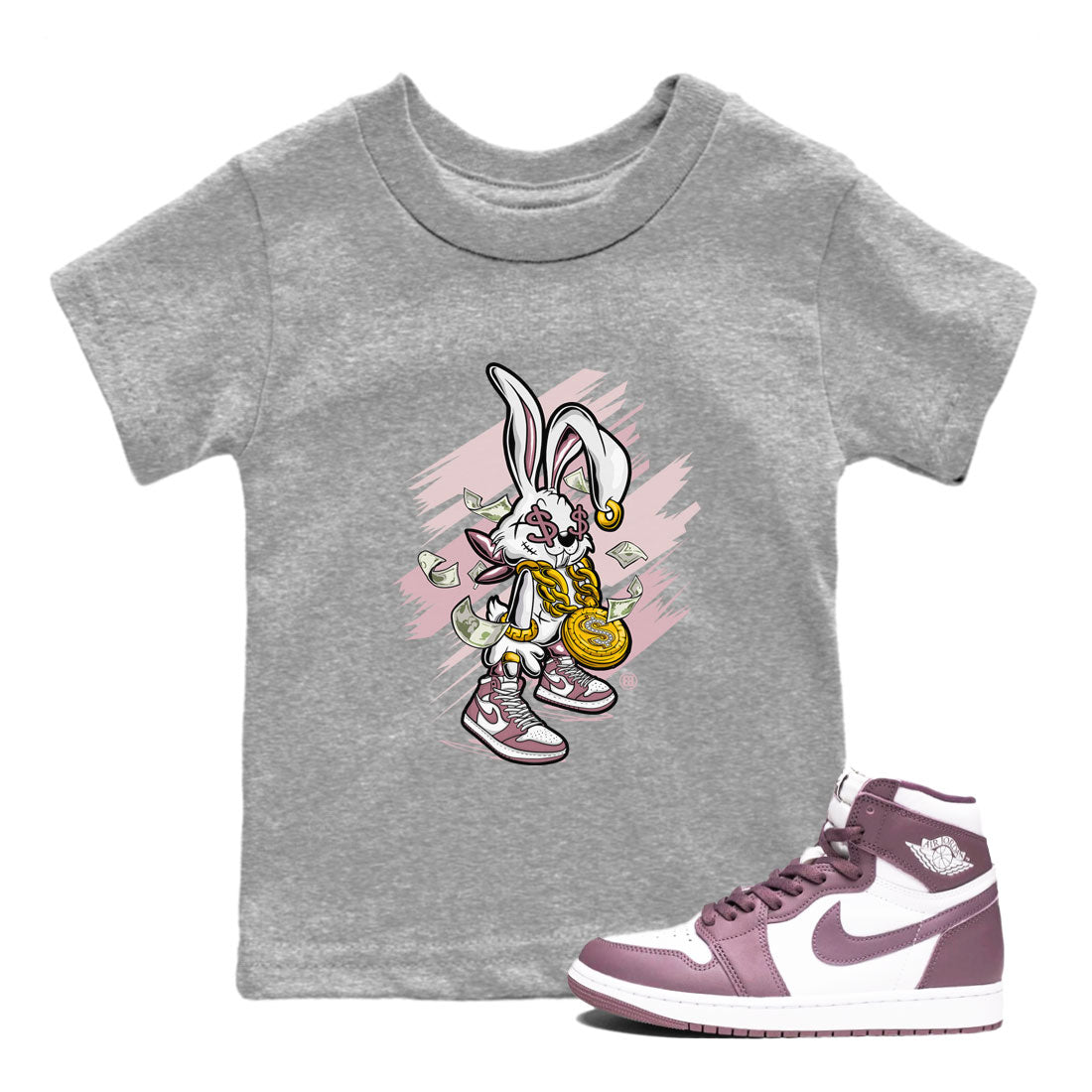 Rich Bunny snkmatch Tee Kids - Air Jordan 1 Mauve