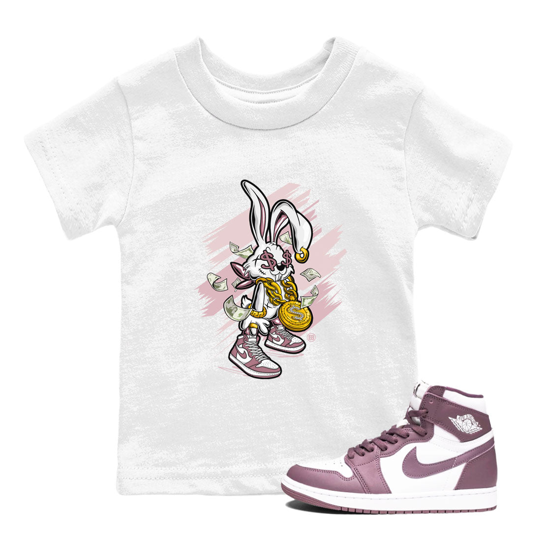 Rich Bunny snkmatch Tee Kids - Air Jordan 1 Mauve
