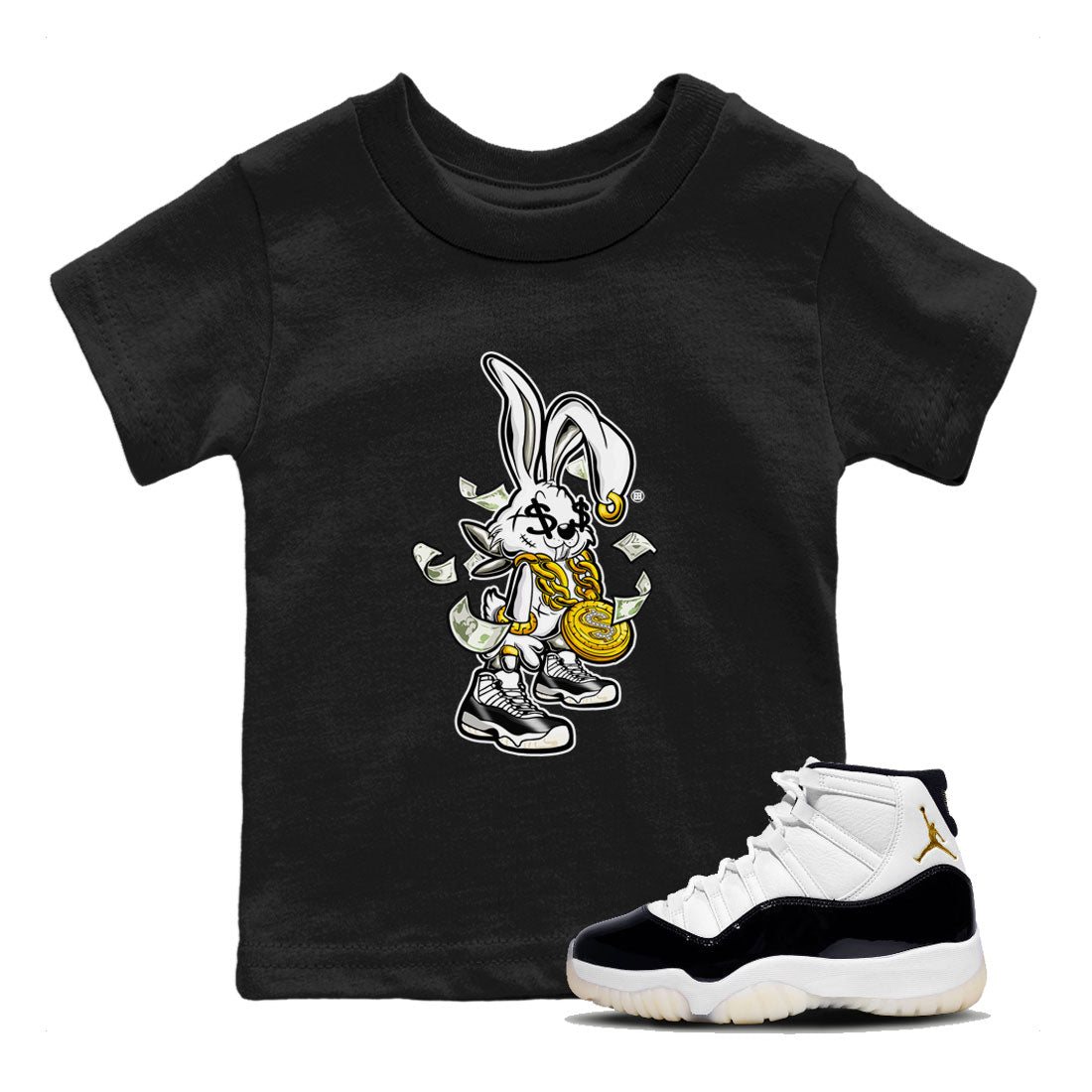 Rich Bunny snkmatch Tees Kids - Air Jordan 11 Gratitude