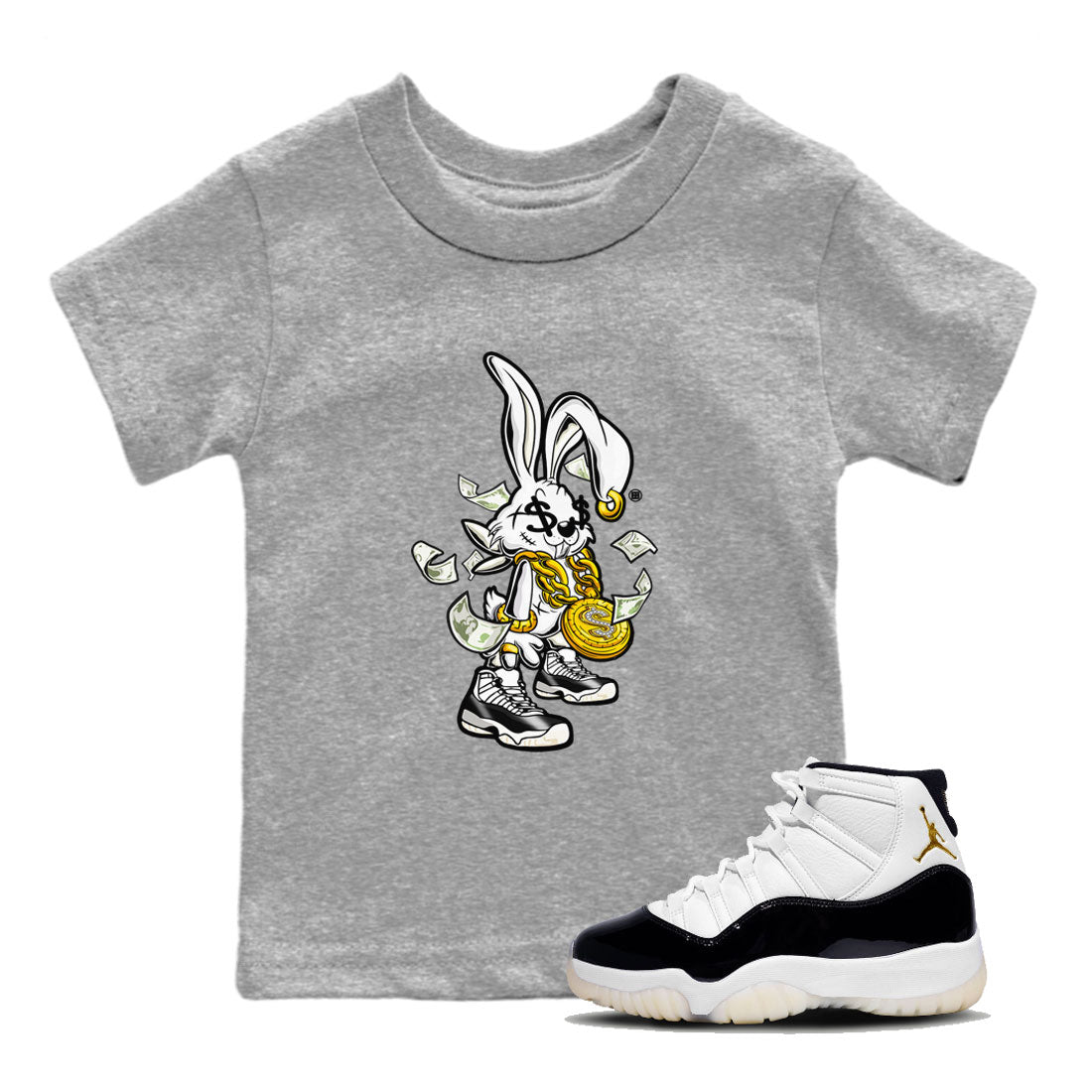 Rich Bunny snkmatch Tees Kids - Air Jordan 11 Gratitude