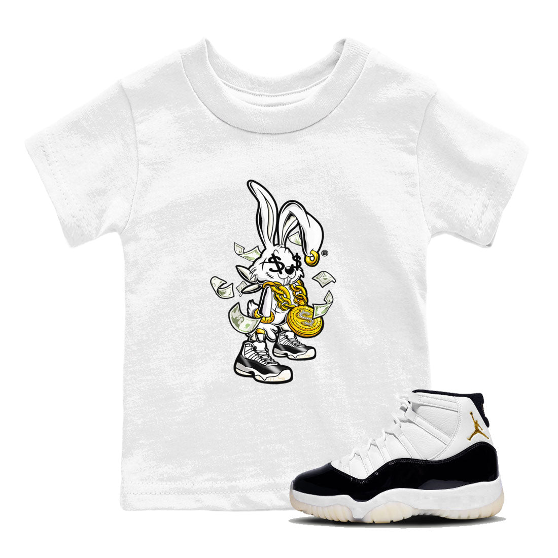 Rich Bunny snkmatch Tees Kids - Air Jordan 11 Gratitude