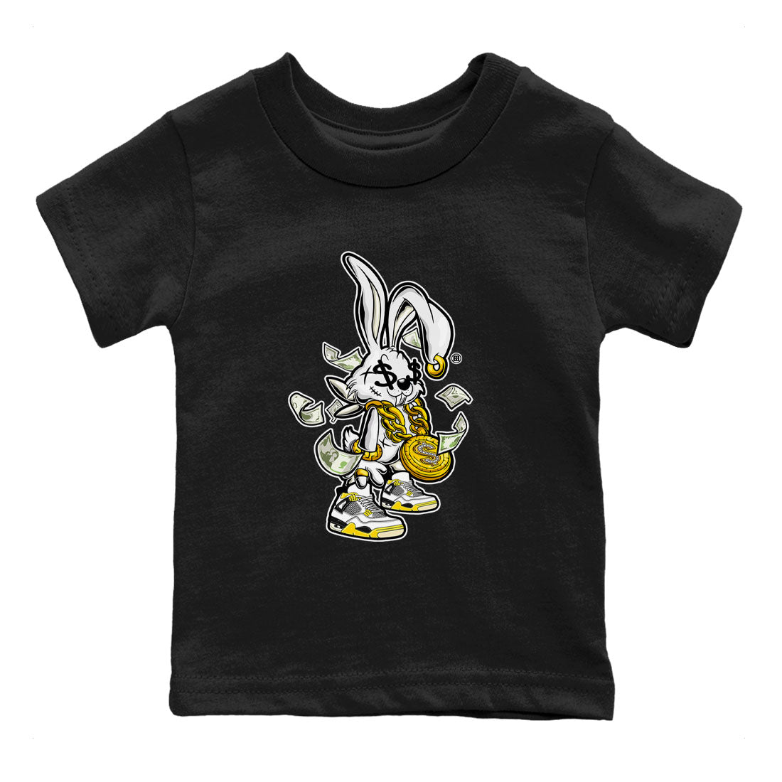 Rich Bunny snkmatch Tees Kids - Air Jordan 4 Vivid Sulfur