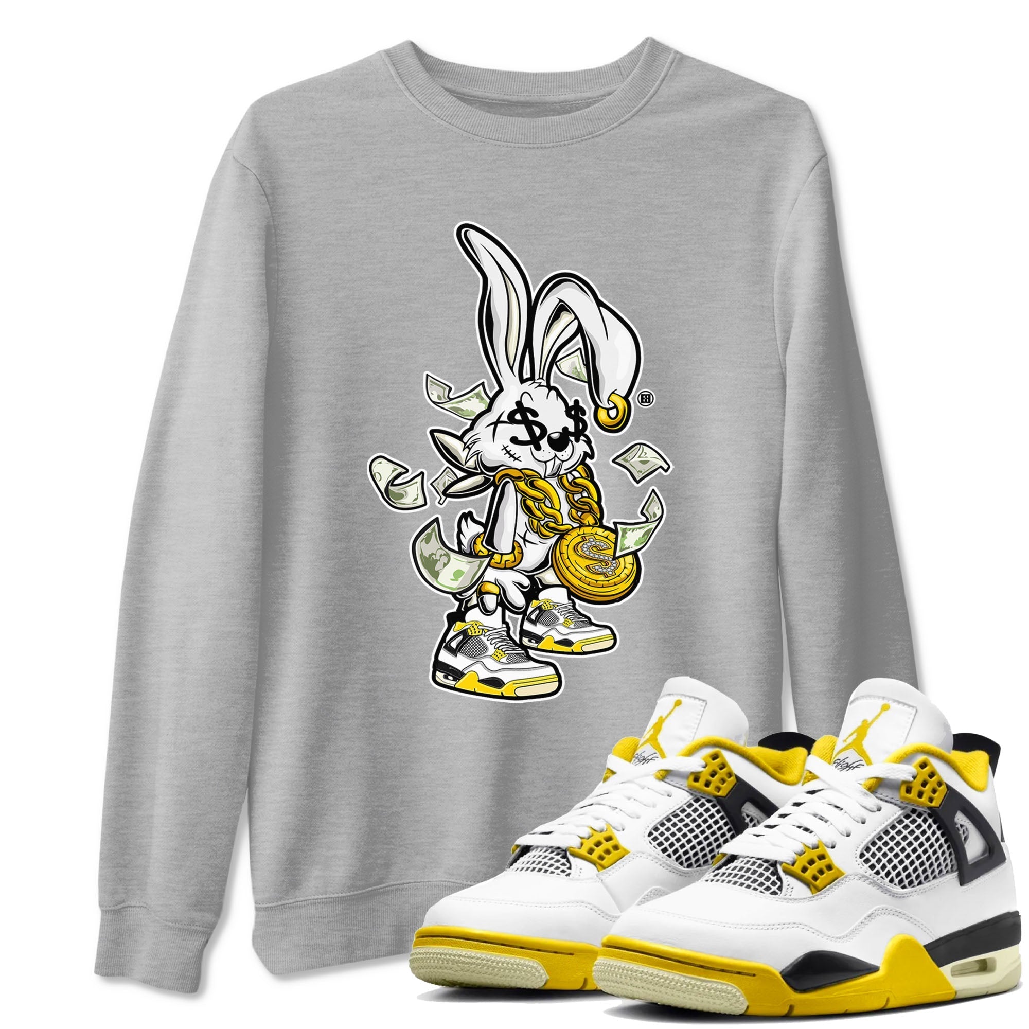 Rich Bunny snkmatch Tees - Air Jordan 4 Vivid Sulfur