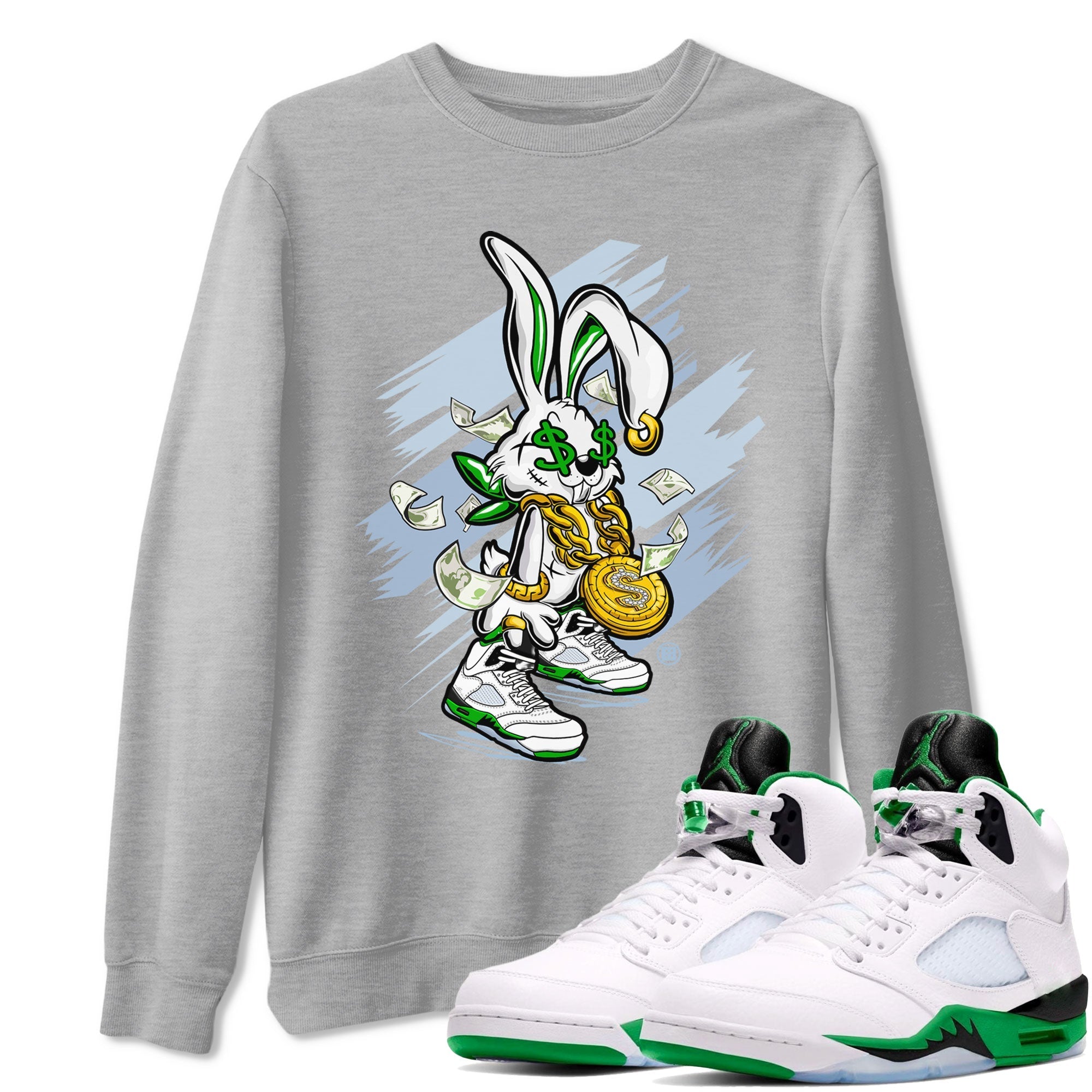 Rich Bunny snkmatch Tee - Air Jordan 5 Lucky Green