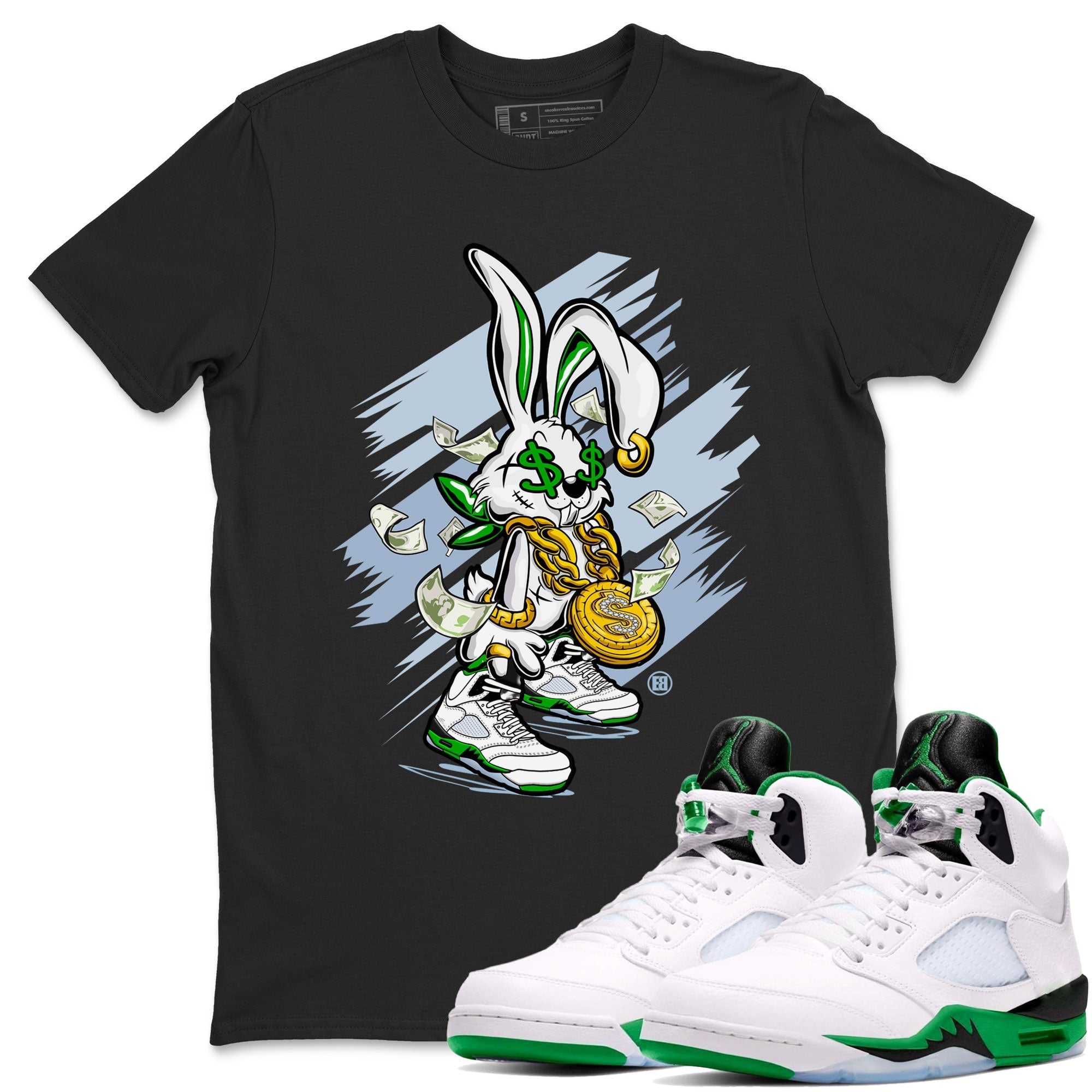 Rich Bunny snkmatch Tee - Air Jordan 5 Lucky Green