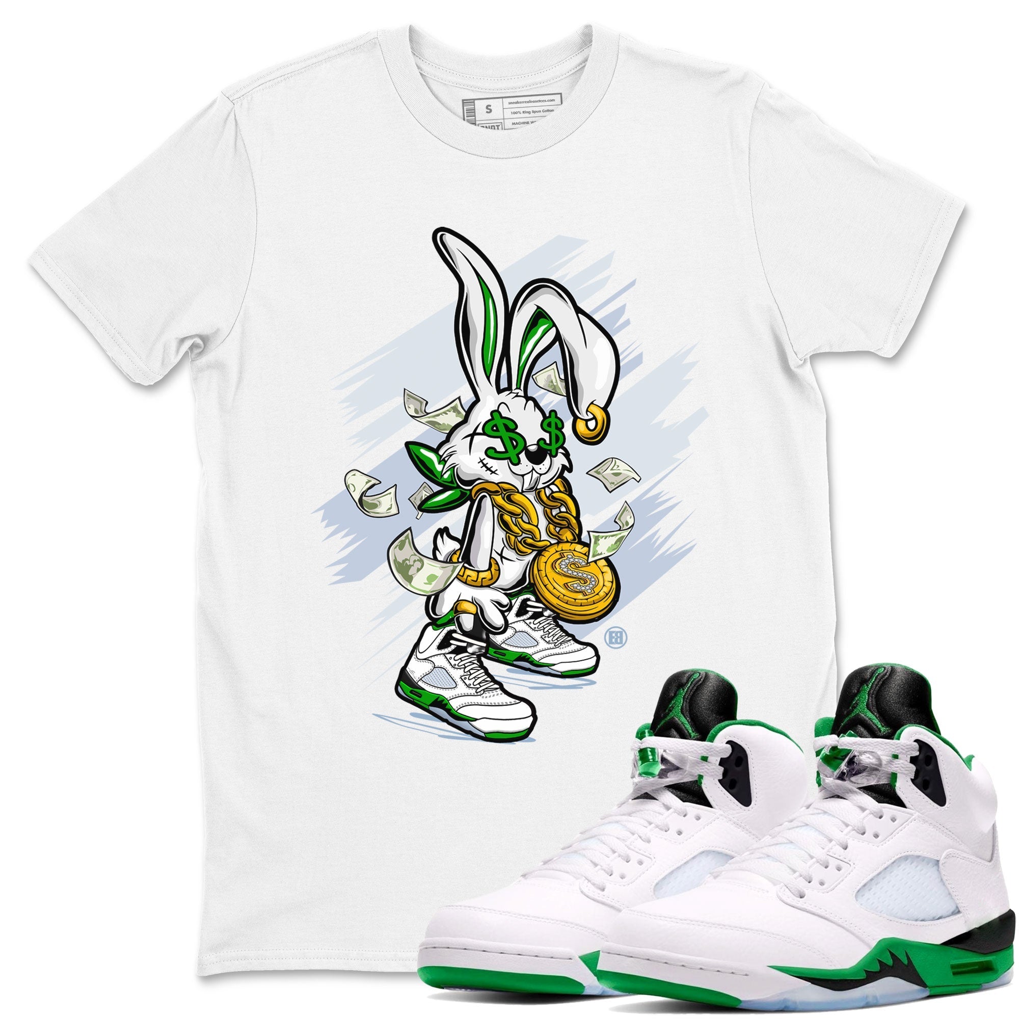 Rich Bunny snkmatch Tee - Air Jordan 5 Lucky Green
