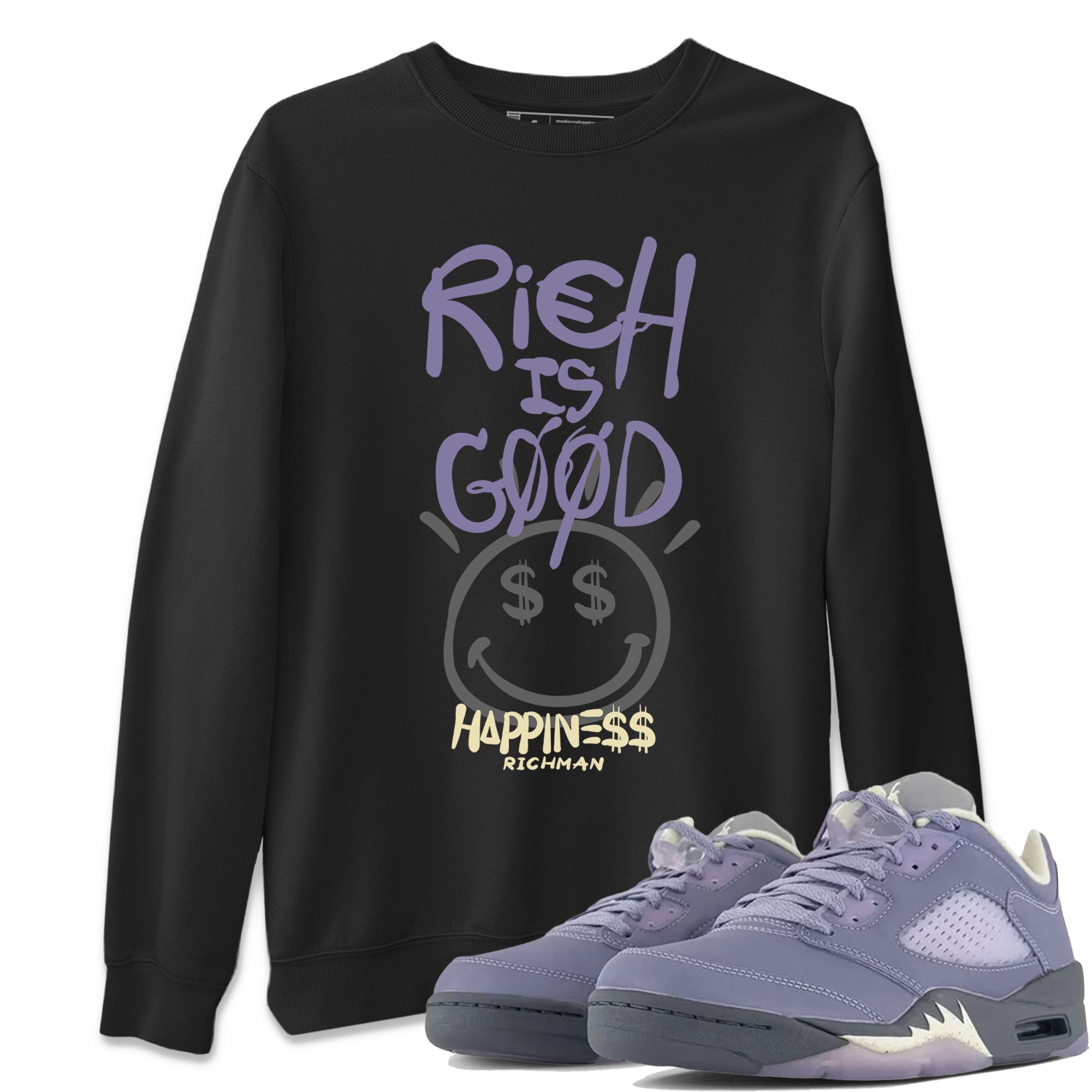 Rich Is Good Unisex Tops - Air Jordan 5 Indigo Haze