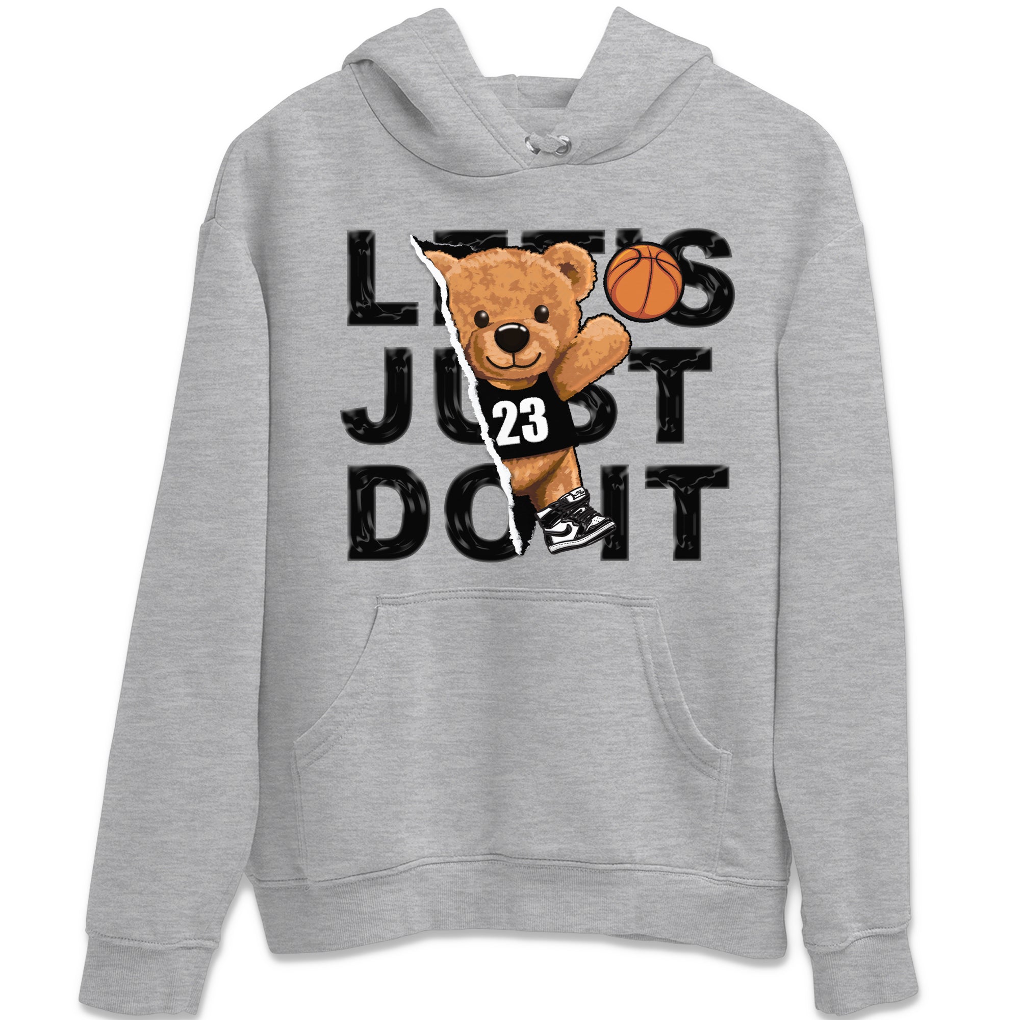 Rip Out Bear Unisex Tops - Air Jordan 1 Black White