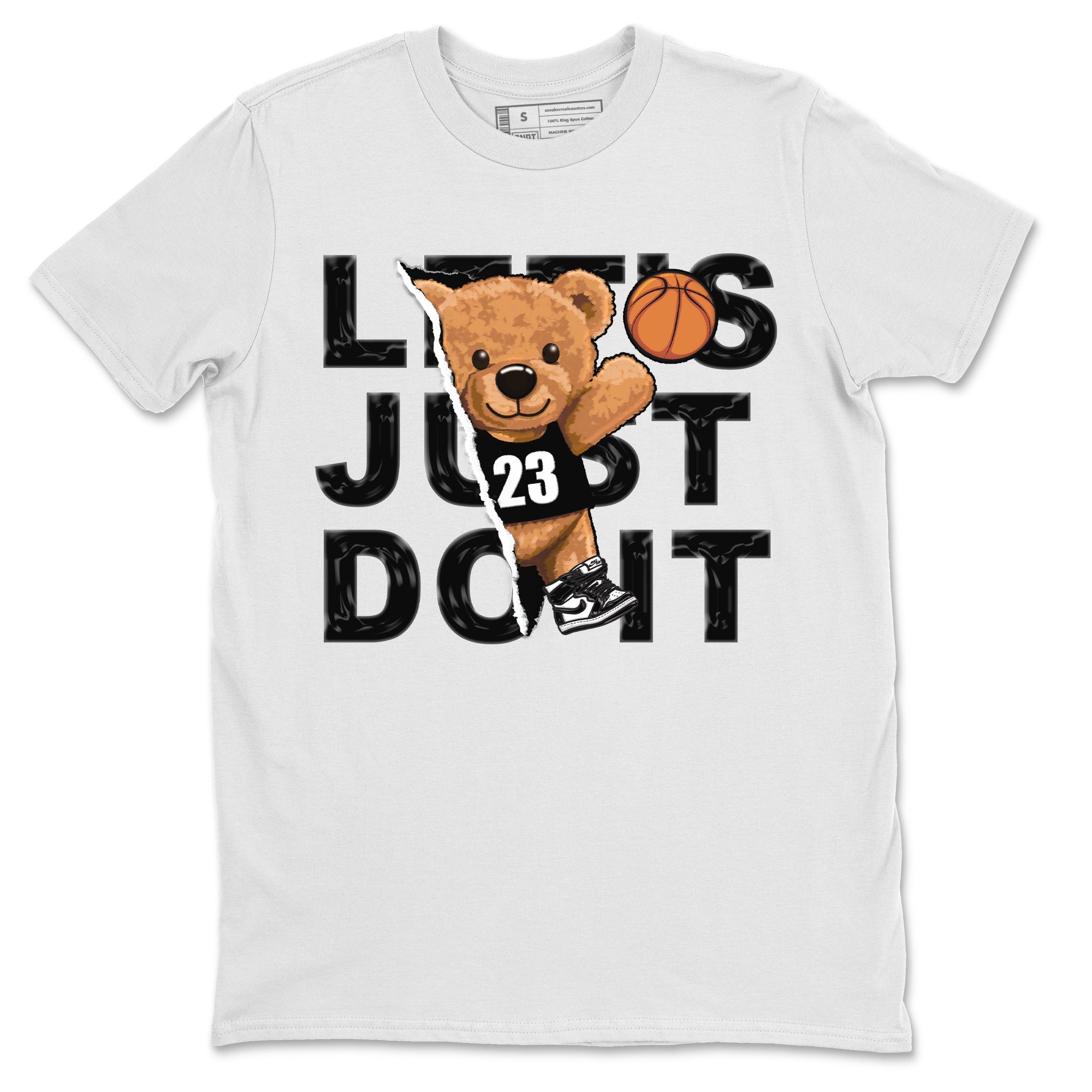 Rip Out Bear Unisex Tops - Air Jordan 1 Black White