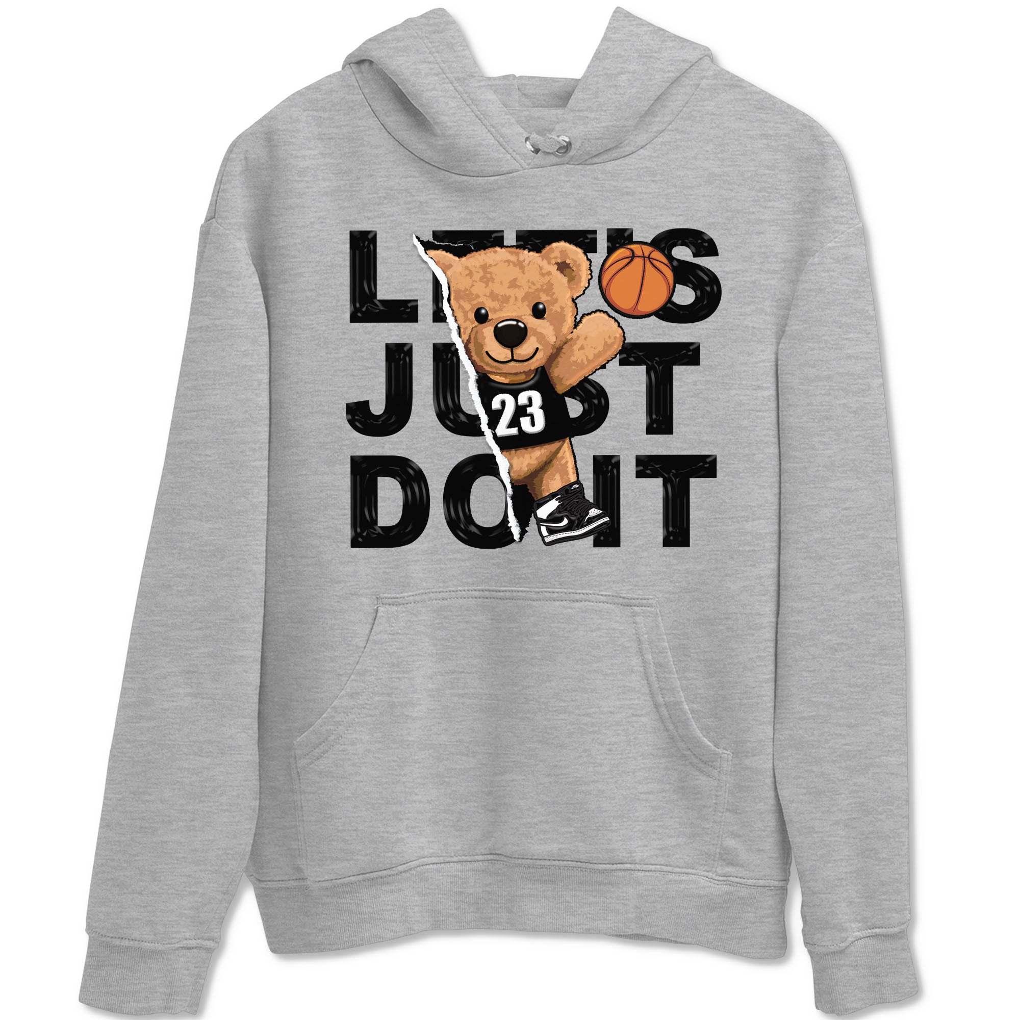 Rip Out Bear snkmatch Tees - Air Jordan 1 Black White