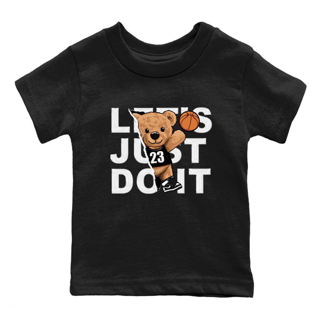 Rip Out Bear snkmatch Tees Kids - Air Jordan 1 Black White
