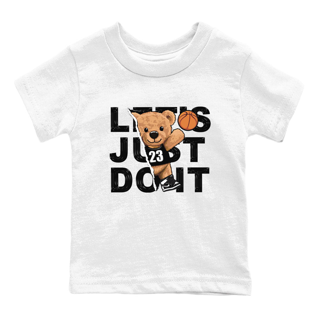 Rip Out Bear snkmatch Tees Kids - Air Jordan 1 Black White