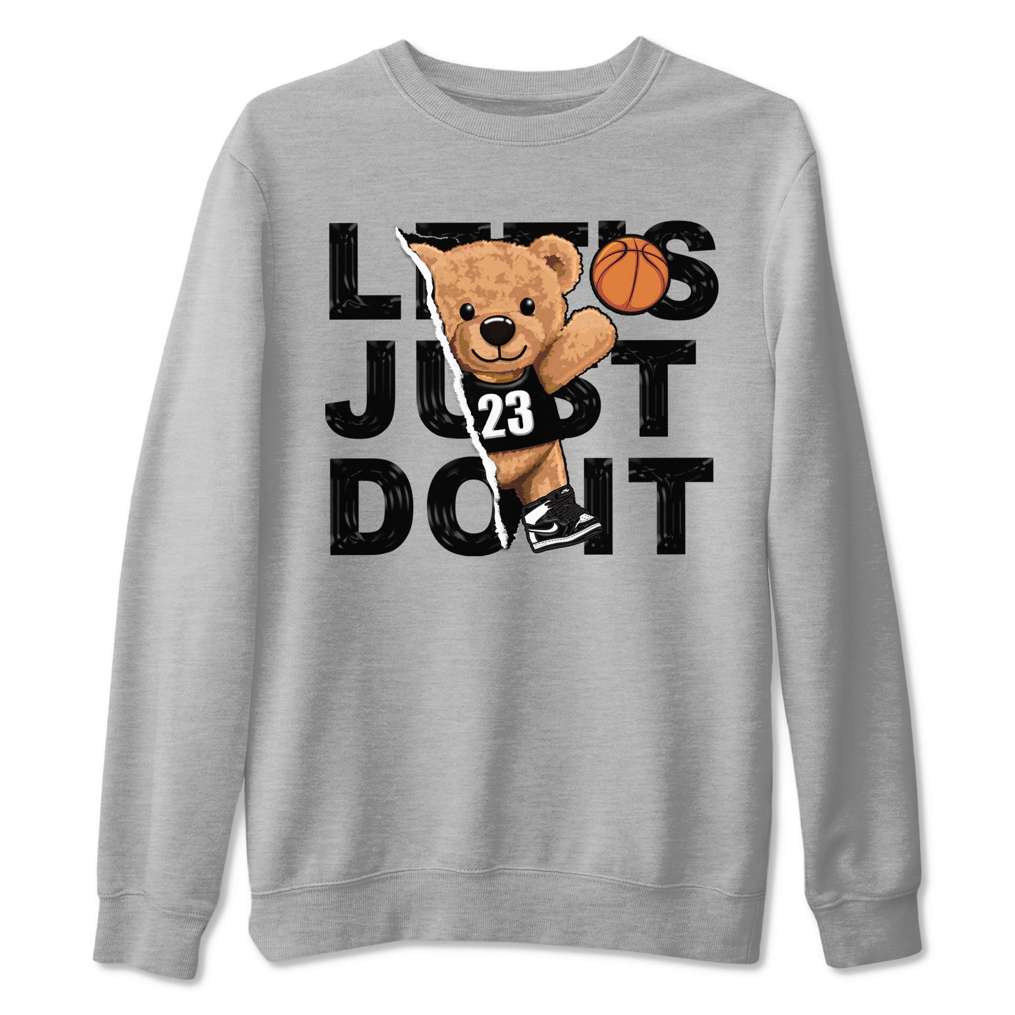 Rip Out Bear snkmatch Tees - Air Jordan 1 Black White