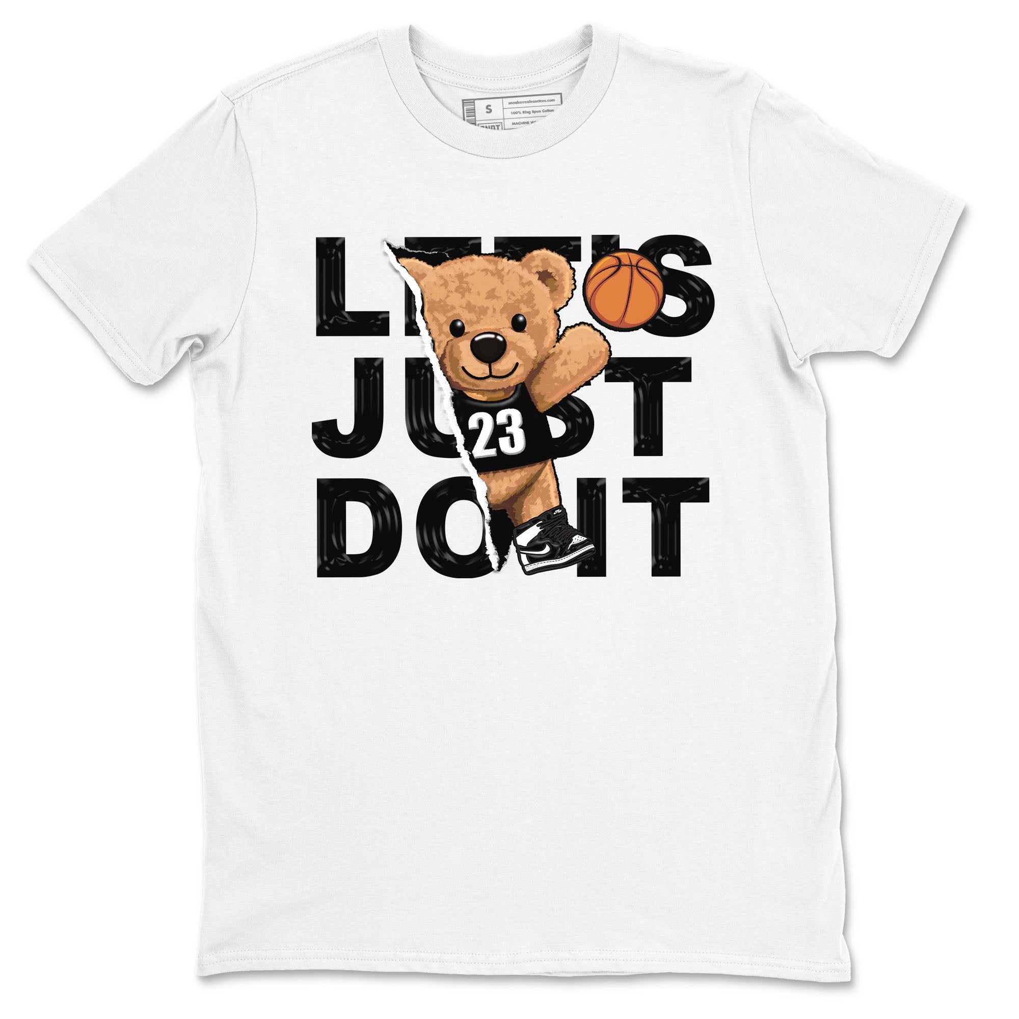 Rip Out Bear snkmatch Tees - Air Jordan 1 Black White