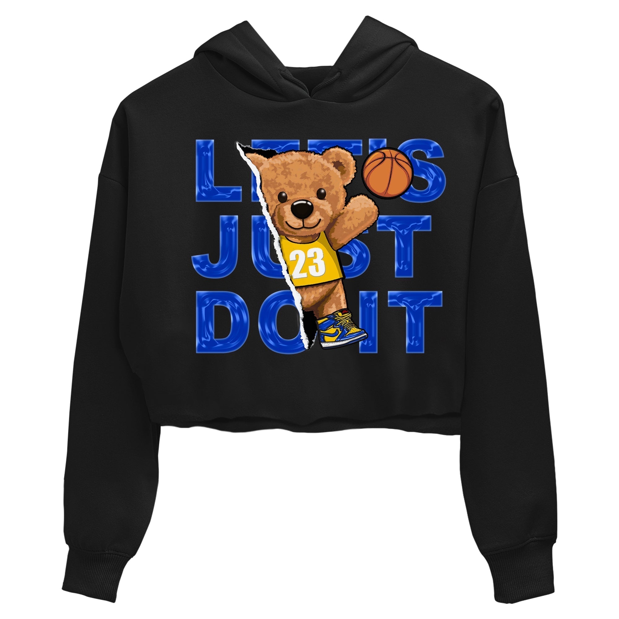 Rip Out Bear Women's Tops - Air Jordan 1 Game Royal Varsity Maize