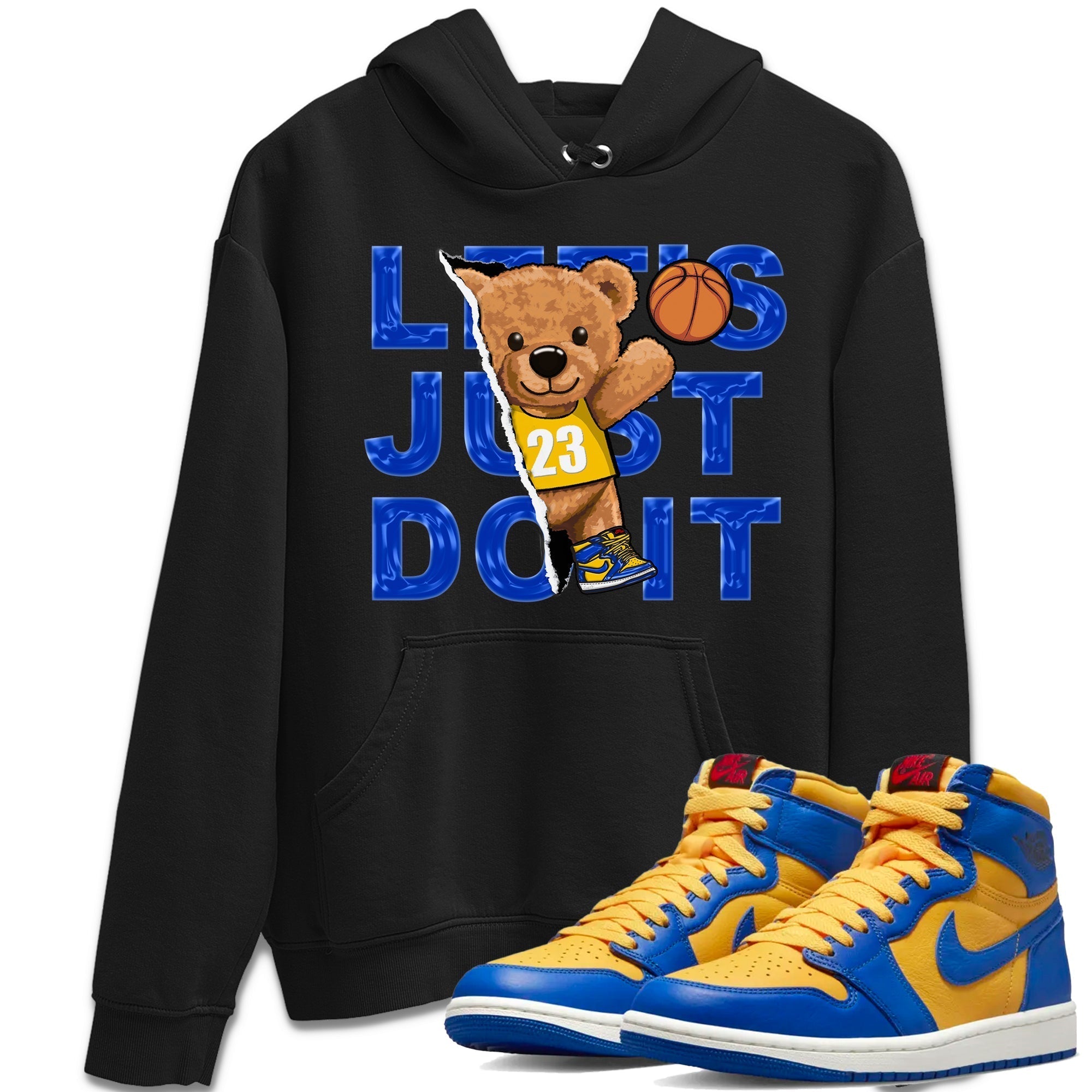 Rip Out Bear Unisex Tops - Air Jordan 1 Game Royal Varsity Maize