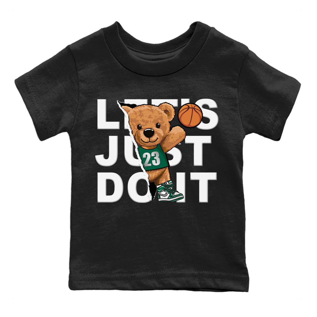 Rip Out Bear Kids Tops - Air Jordan 1 Gorge Green